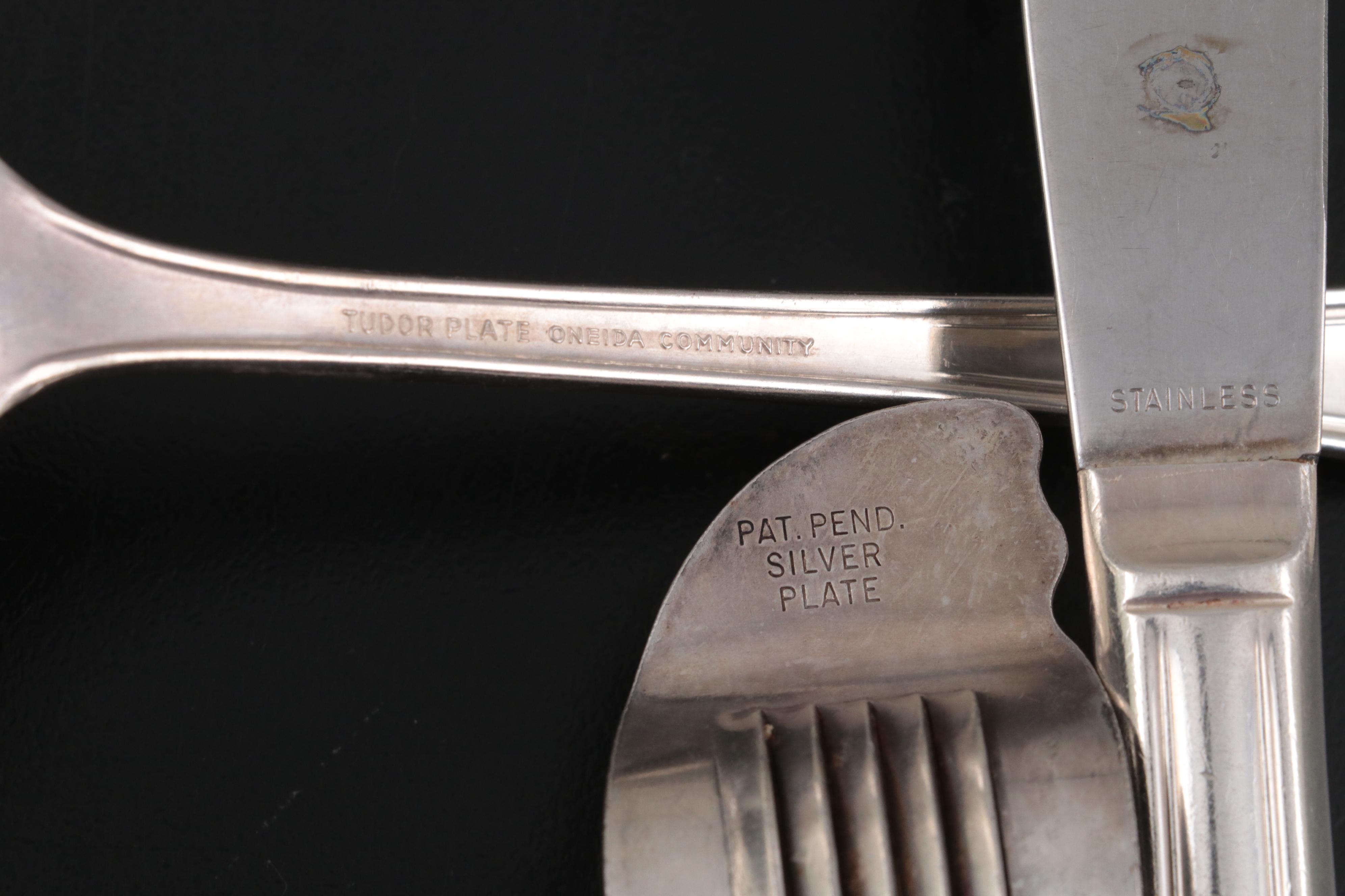 Wm Rogers "Magnolia Inspirations" with Other Silver Plate Flatware