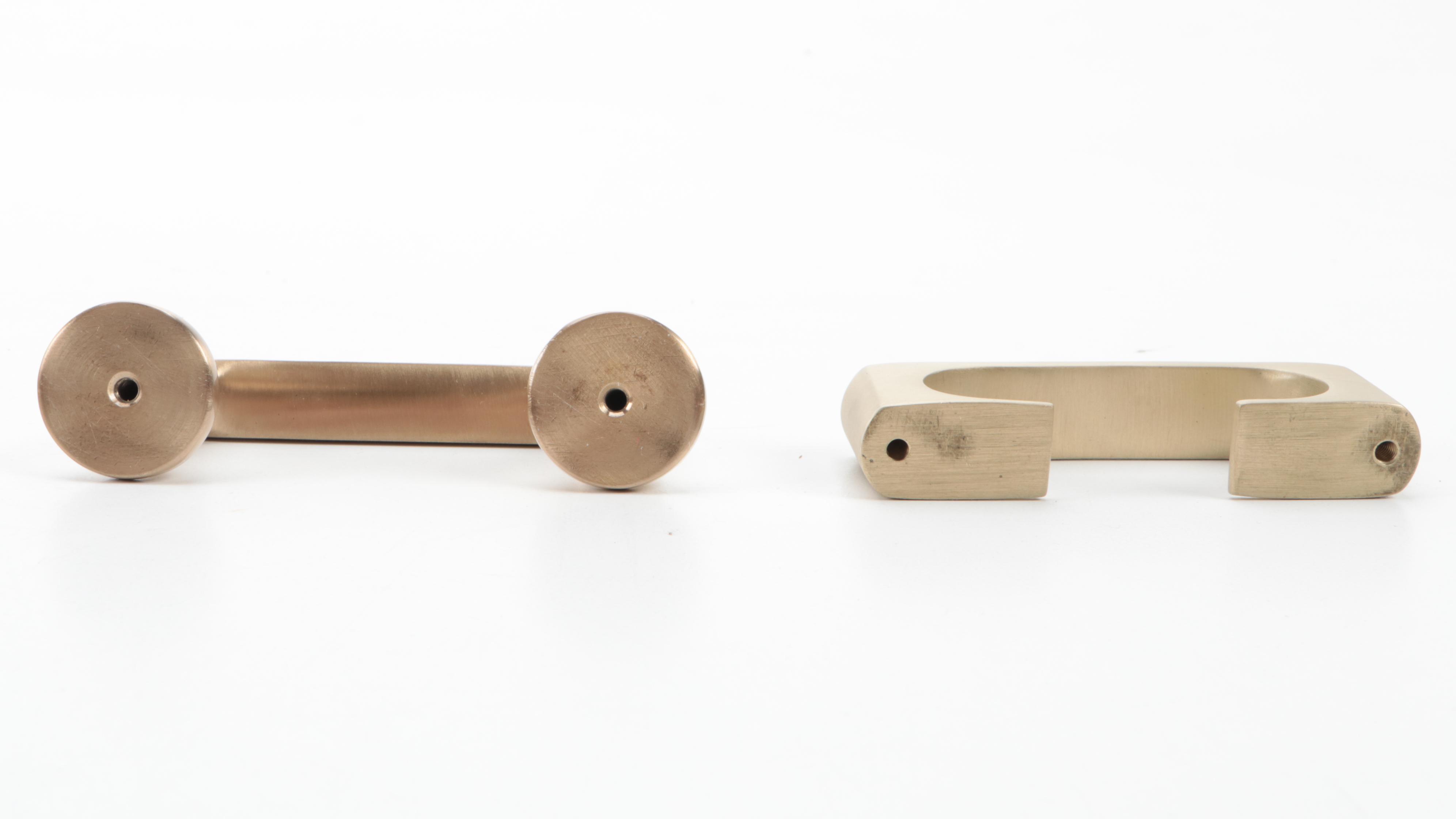 Modernist Satin Brass Finish Cabinet Pulls