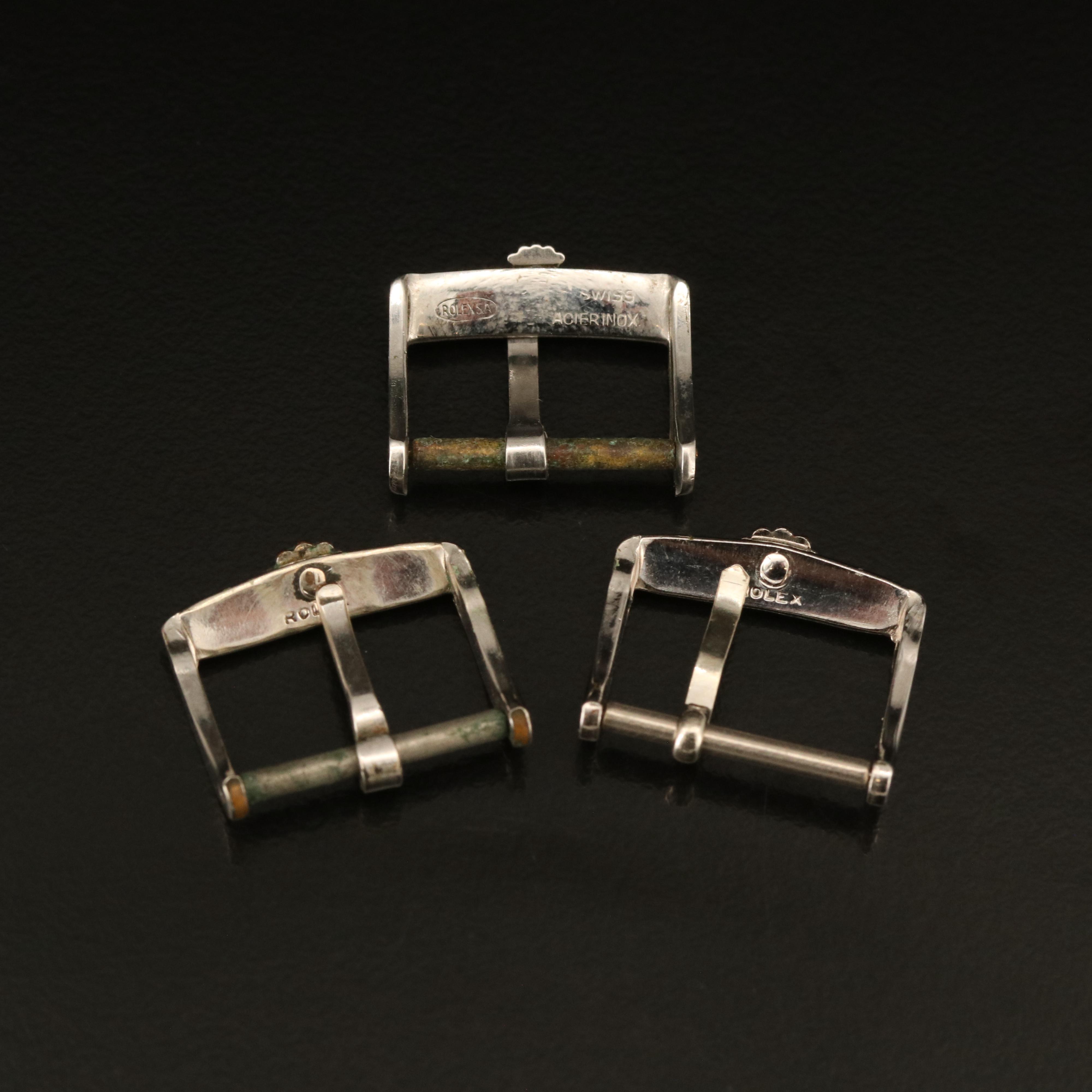 Vintage Rolex Stainless Steel Buckles