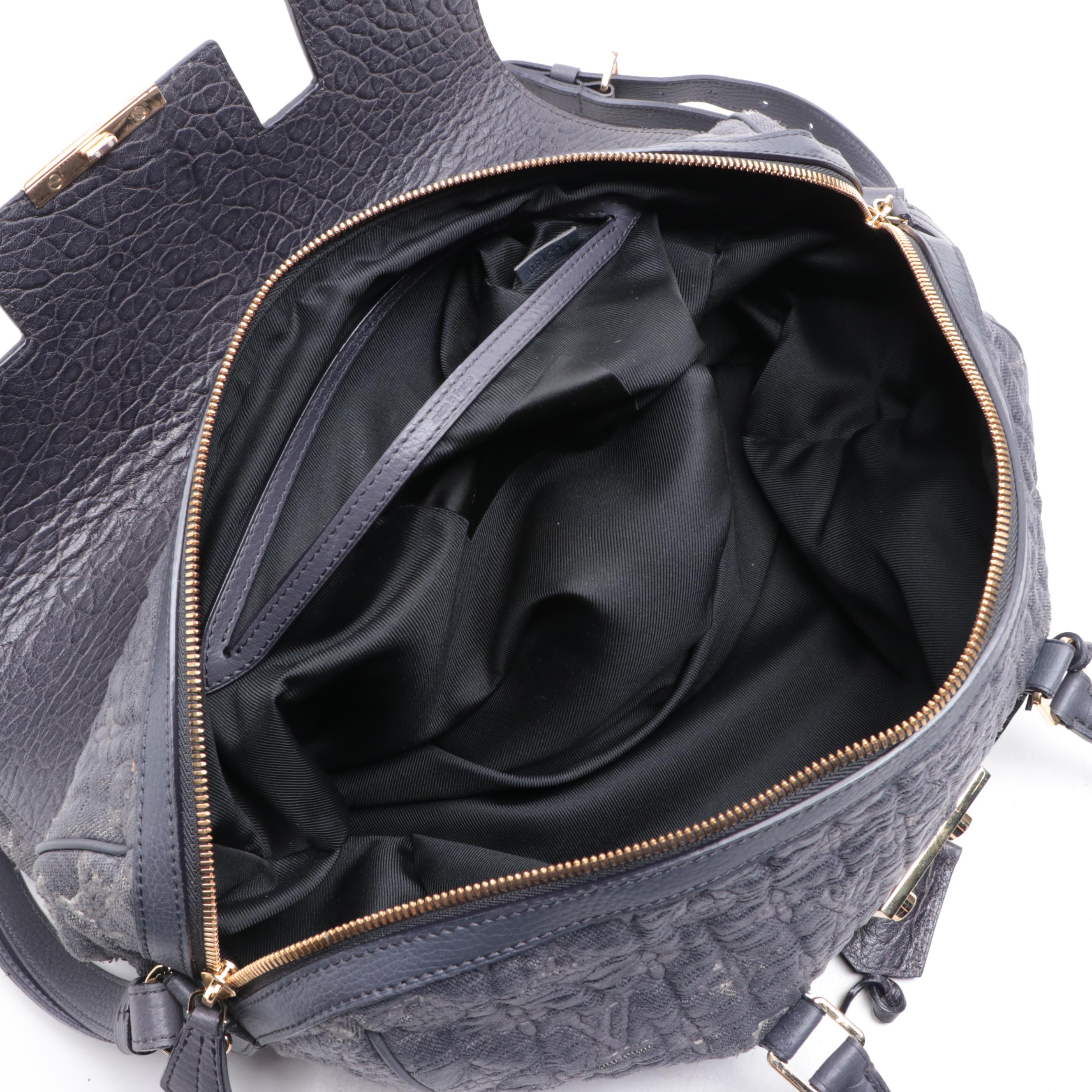 Louis Vuitton Volupte Psyche Bag in Gris Monogram Coated Cotton Jacquard/Leather