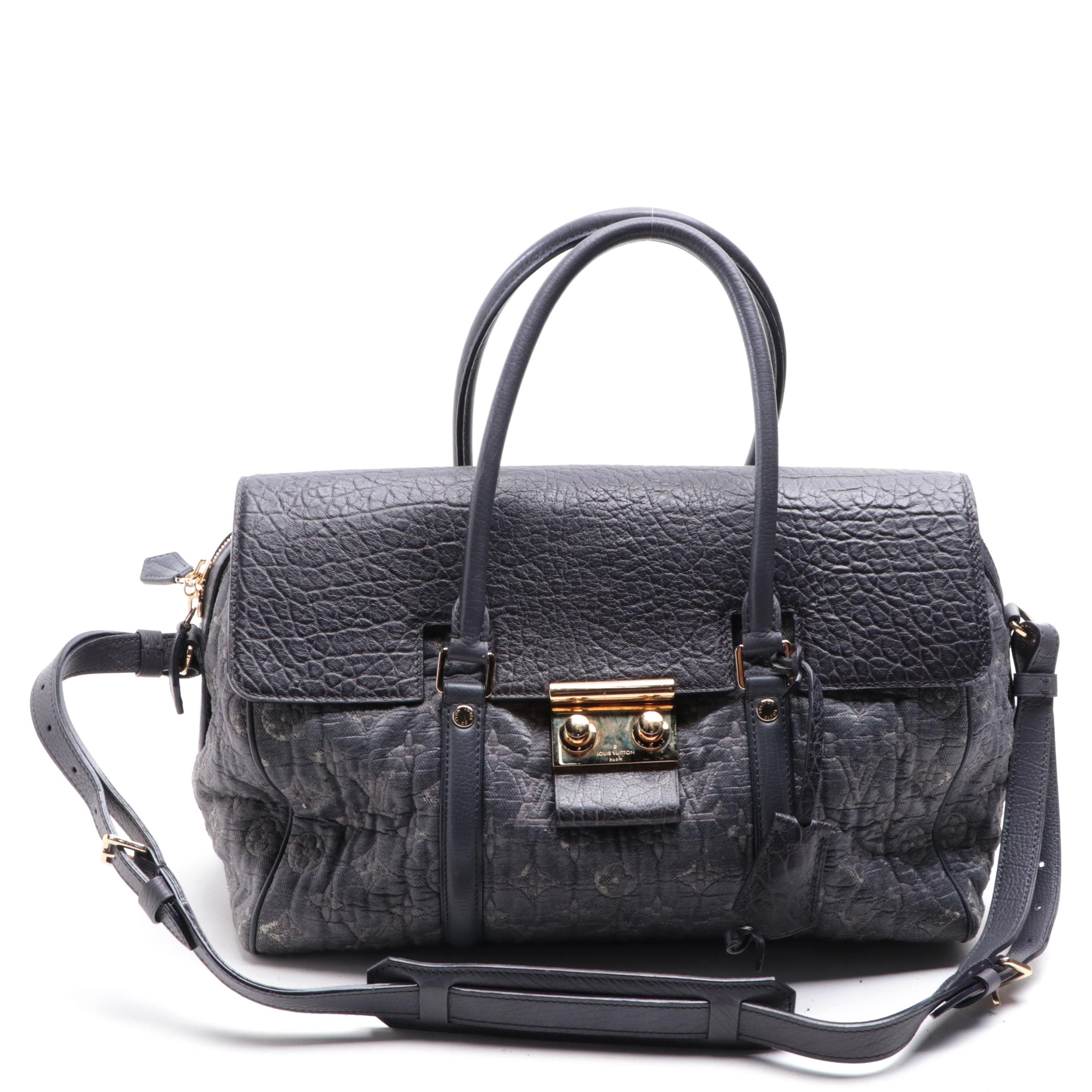 Louis Vuitton Volupte Psyche Bag in Gris Monogram Coated Cotton Jacquard/Leather