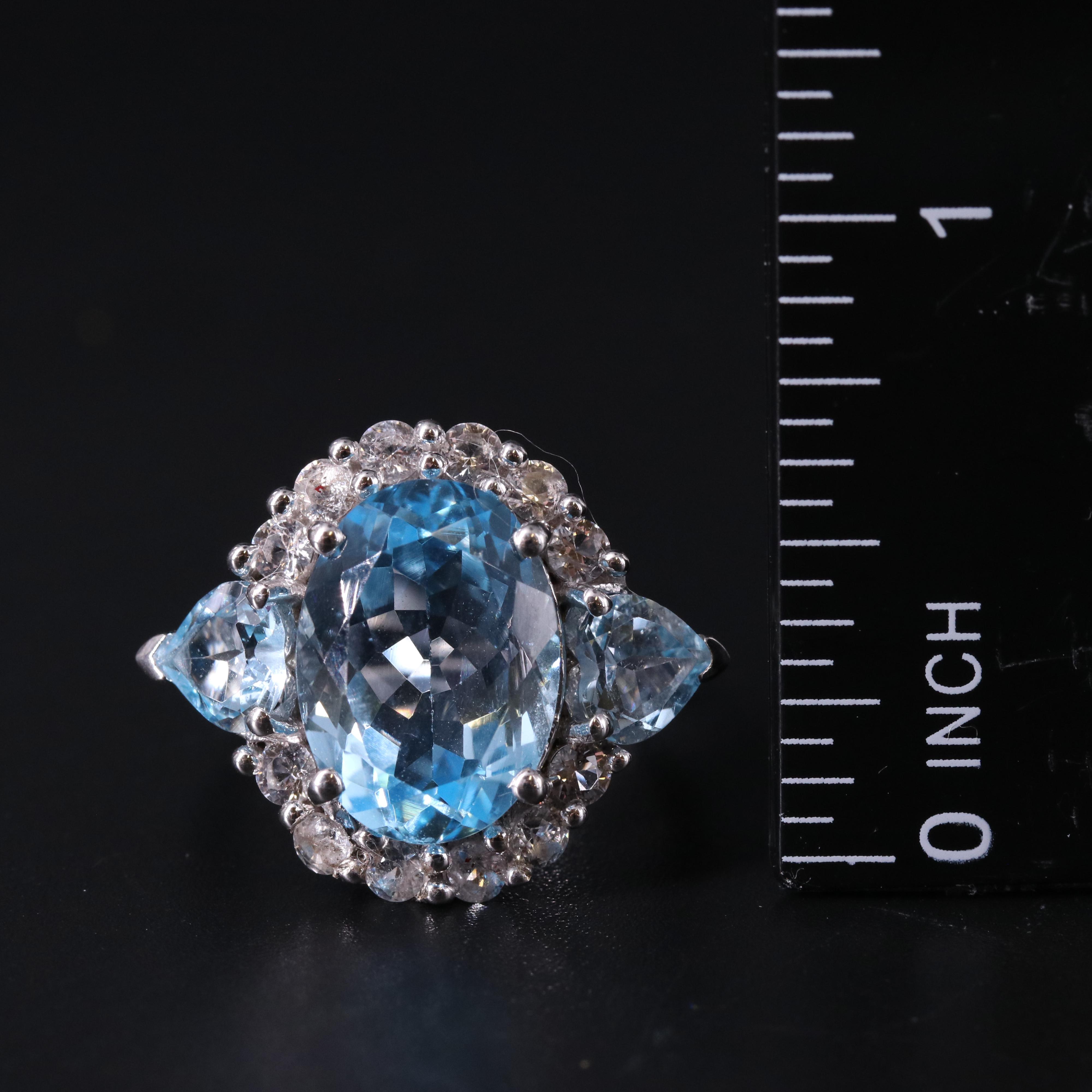 Sterling Silver Ring Trio Including Gemstones