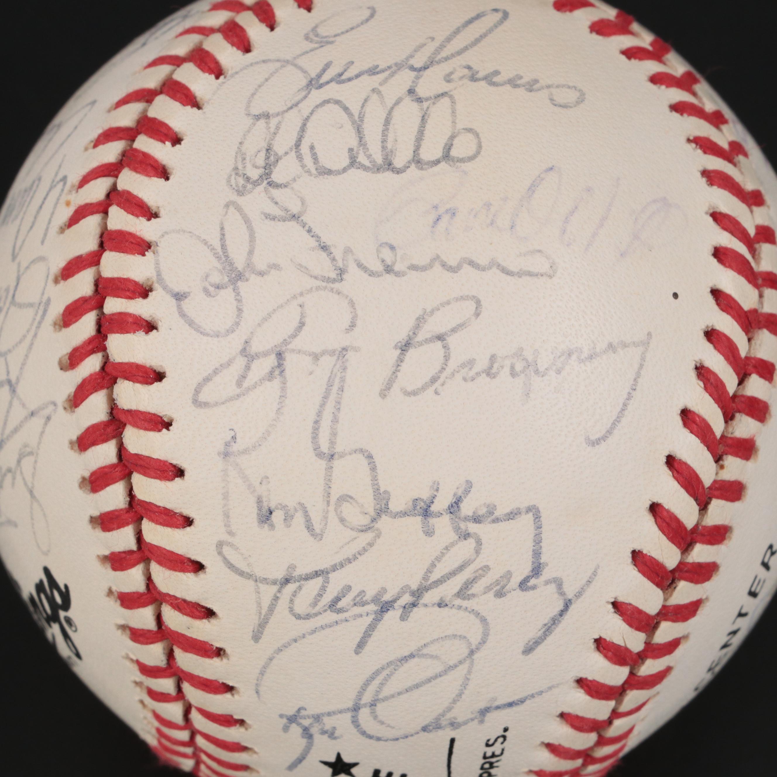 1988 Cincinnati Reds Team Signed Rawlings Baseball Including Rose, Larkin, Perez