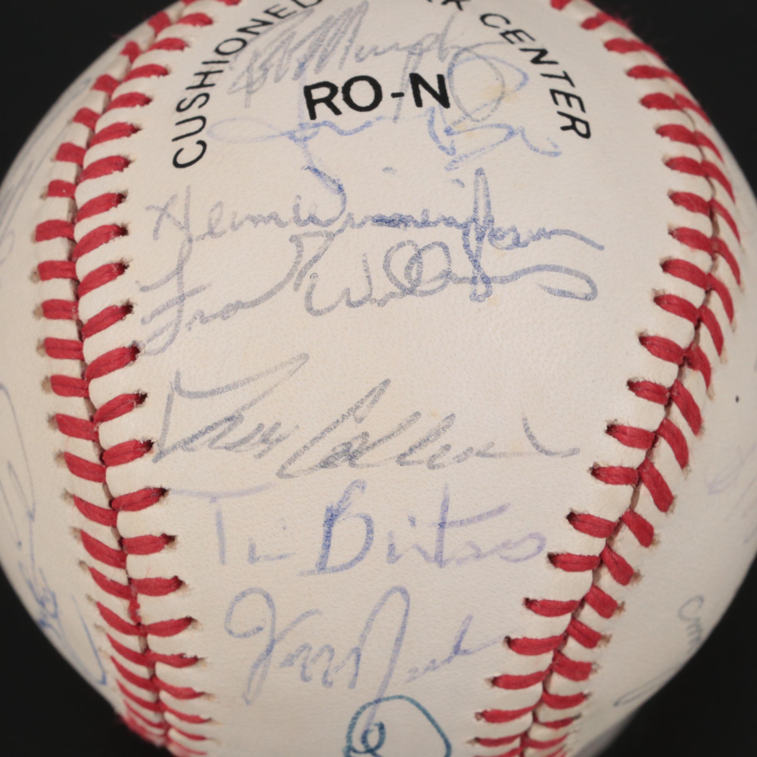 1988 Cincinnati Reds Team Signed Rawlings Baseball Including Rose, Larkin, Perez