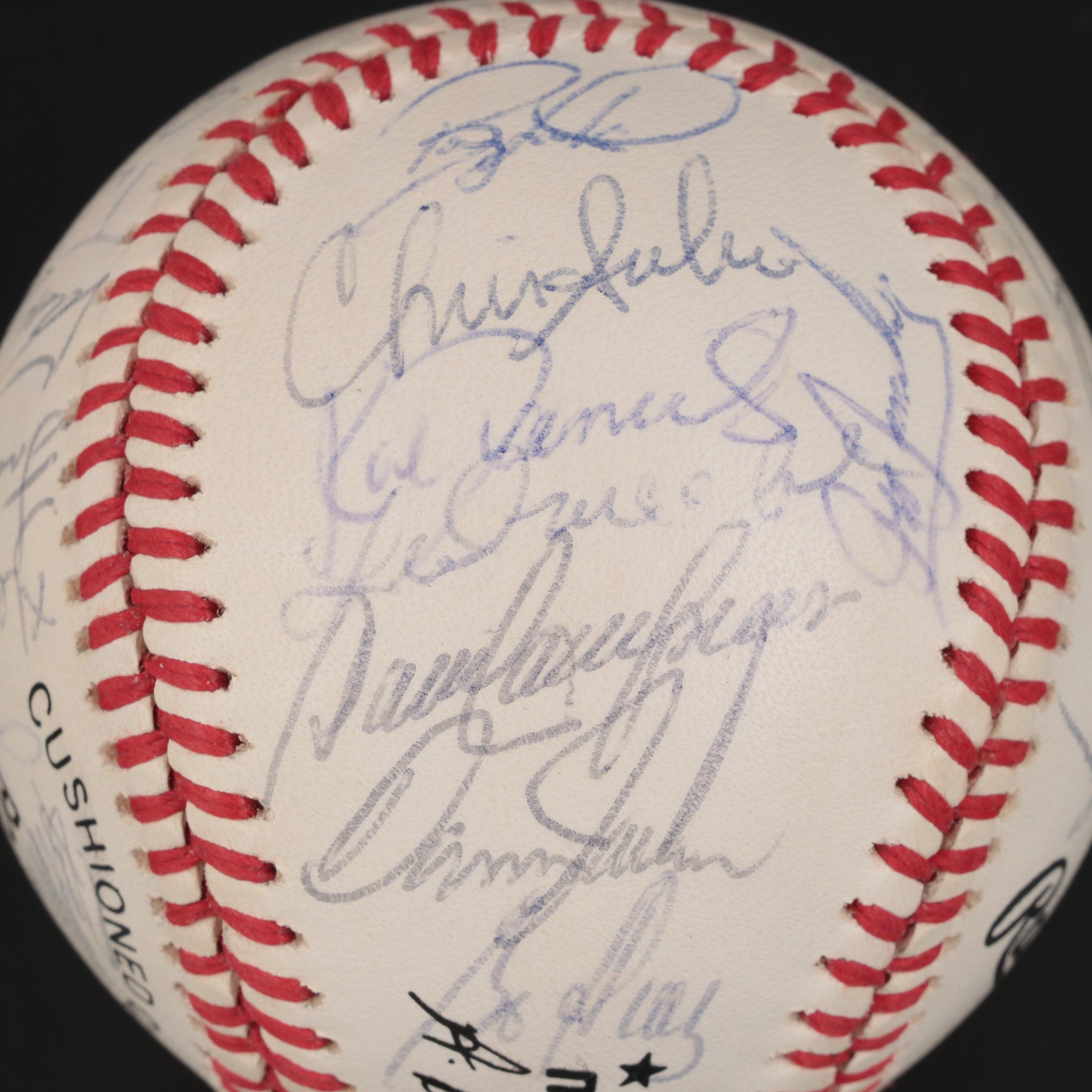 1988 Cincinnati Reds Team Signed Rawlings Baseball Including Rose, Larkin, Perez