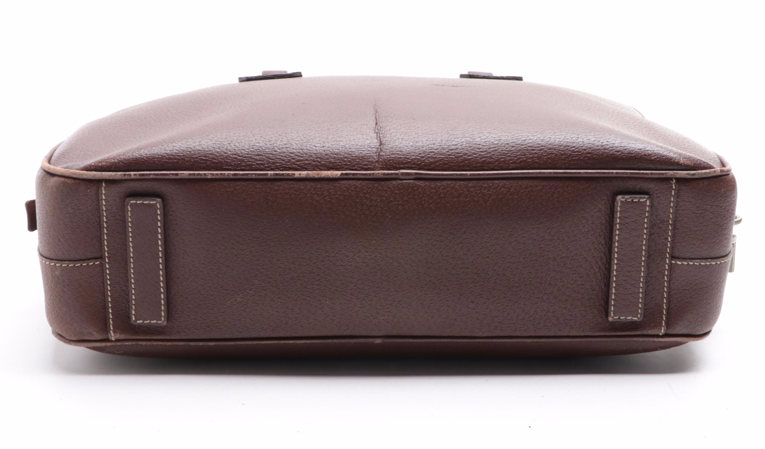 Prada Locking Business Satchel in Cinghiale Leather