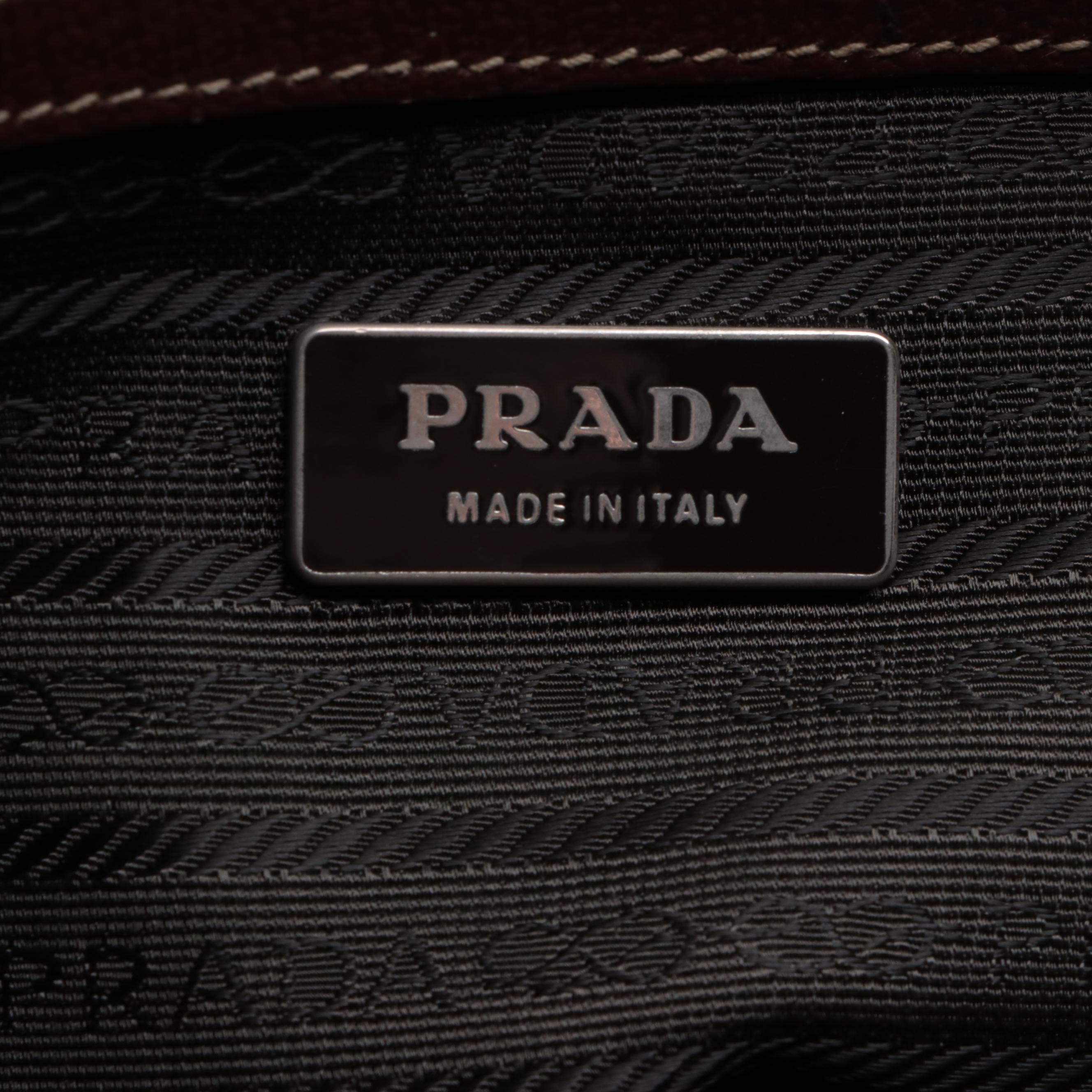 Prada Locking Business Satchel in Cinghiale Leather