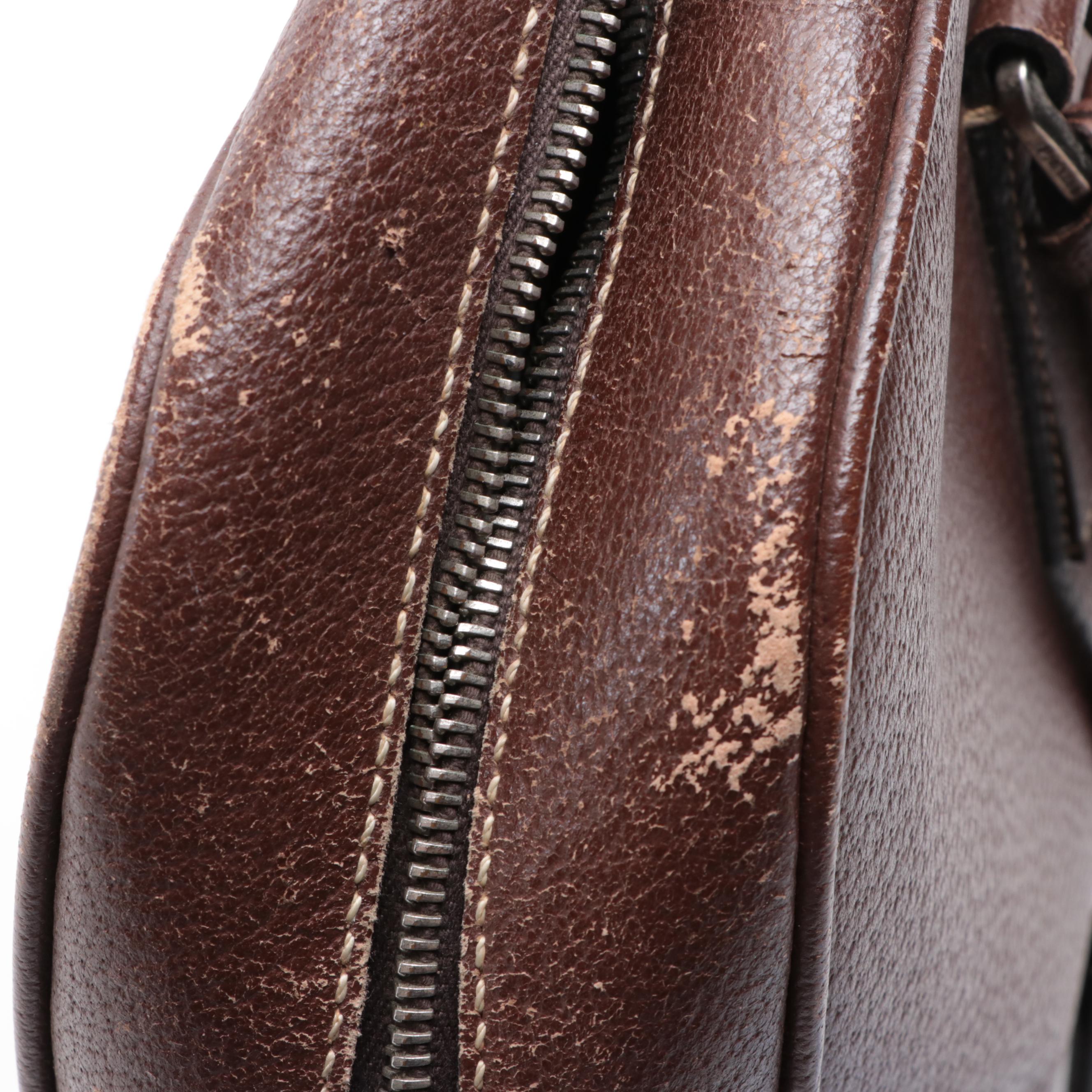 Prada Locking Business Satchel in Cinghiale Leather