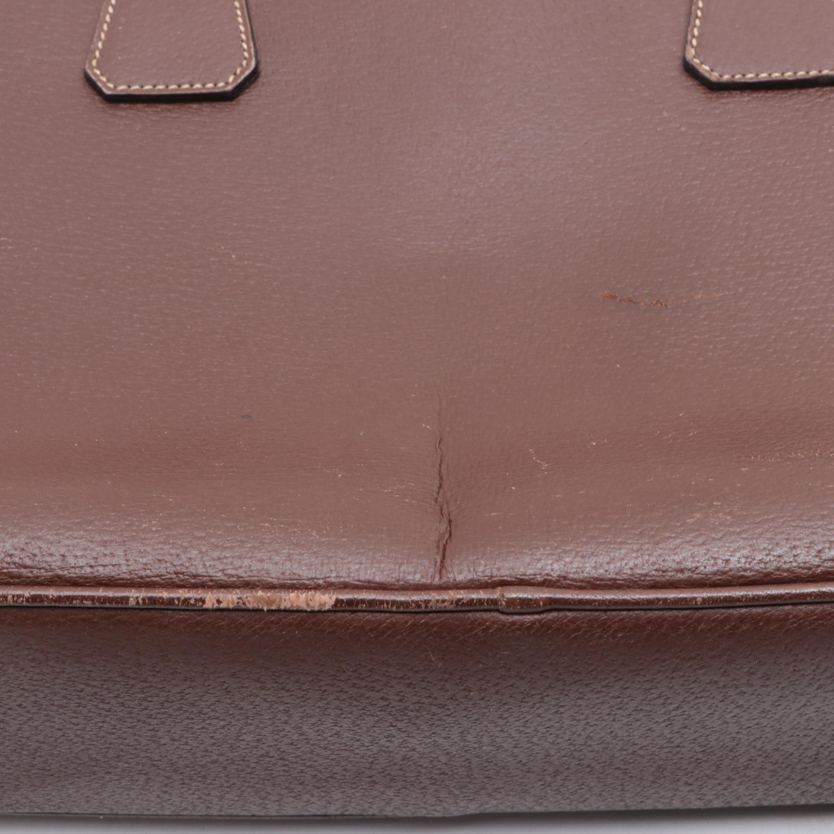 Prada Locking Business Satchel in Cinghiale Leather