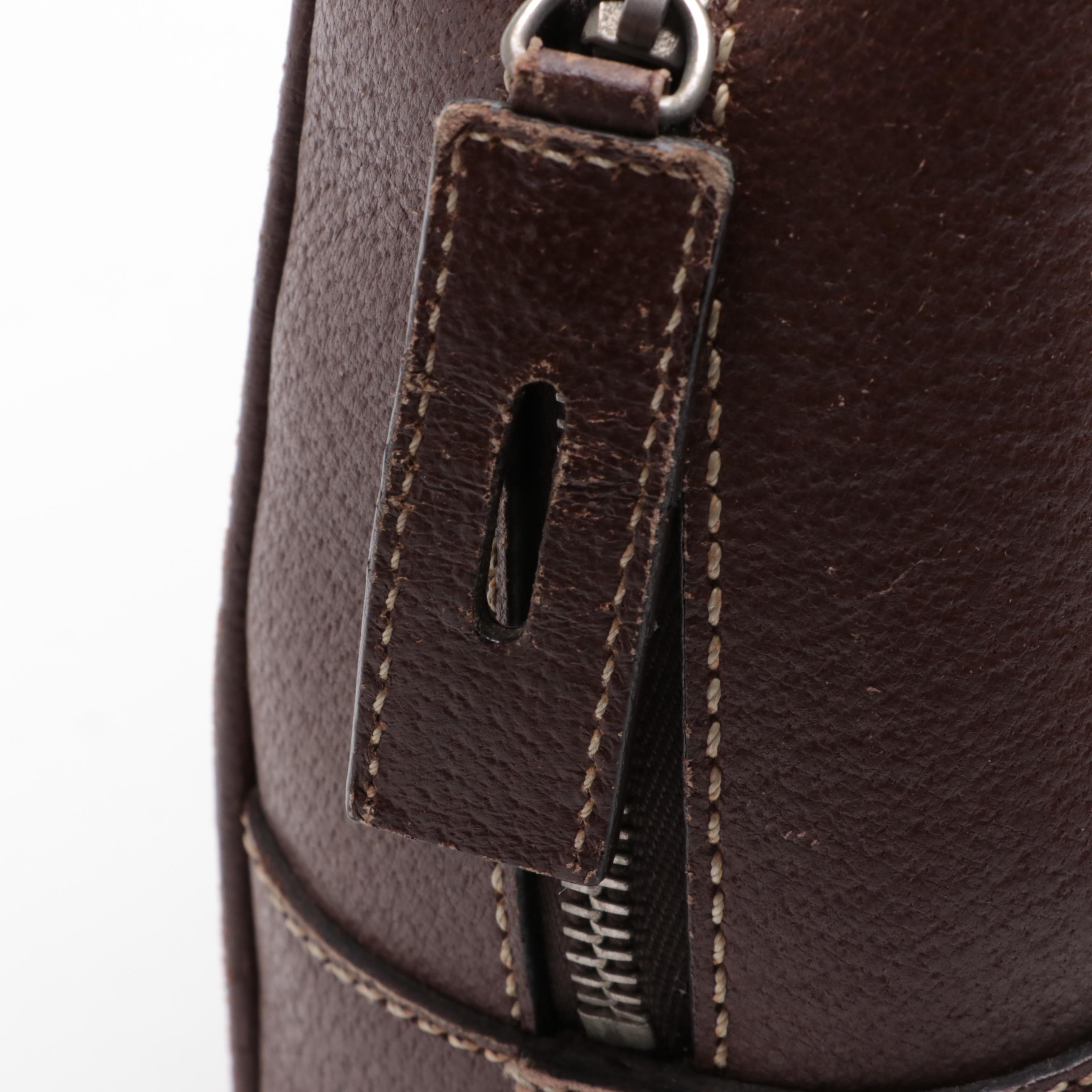 Prada Locking Business Satchel in Cinghiale Leather