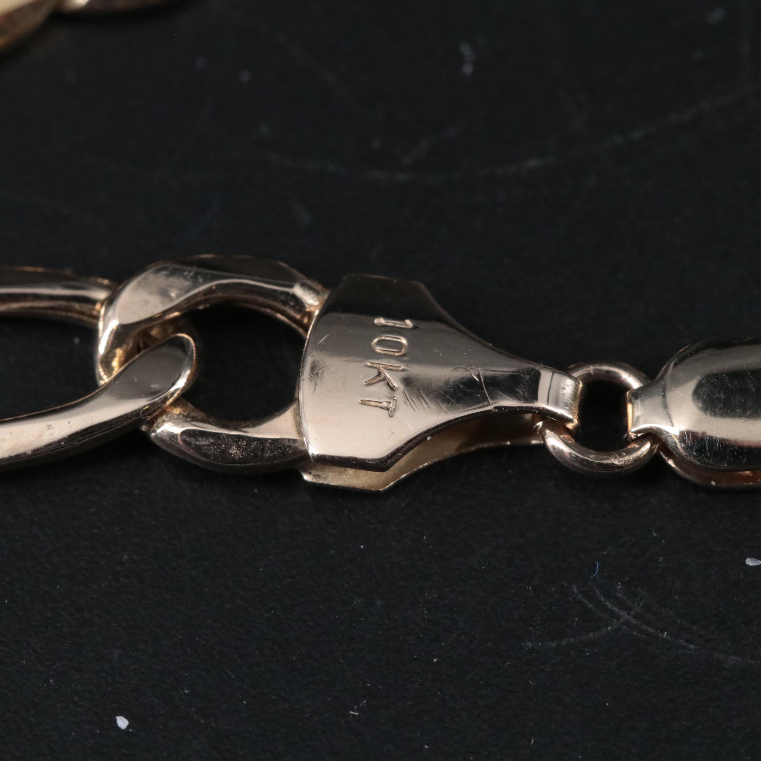10K Figaro Chain Bracelet