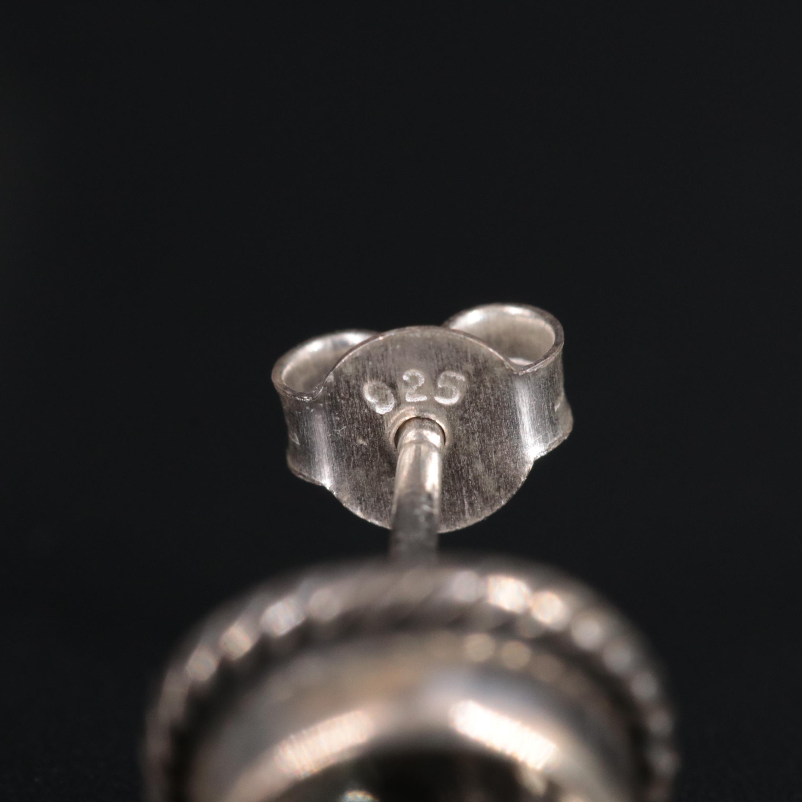 Sterling Stud Earrings with Quartz