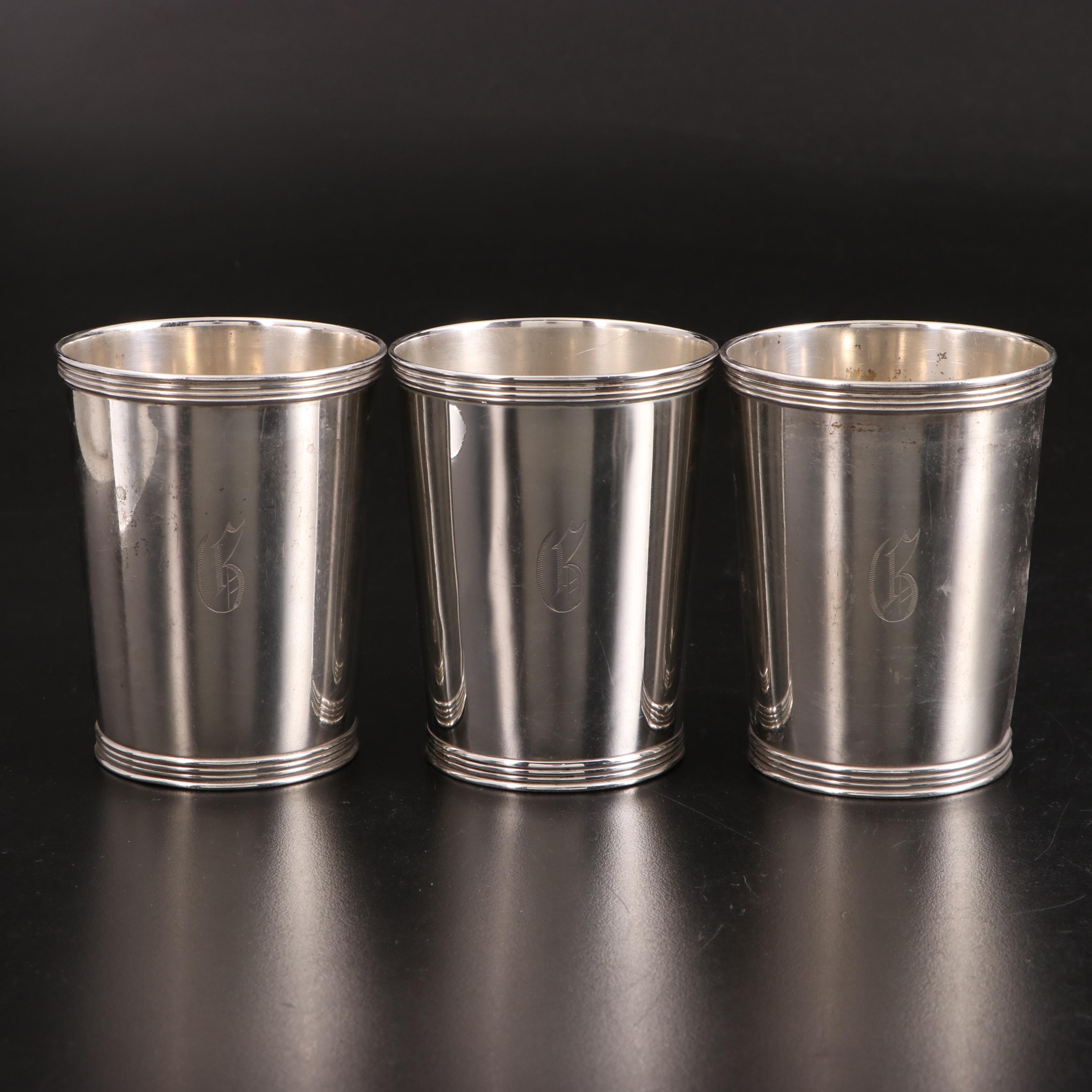 Manchester Silver Co. Sterling Silver Julep Cups, Mid to Late 20th Century