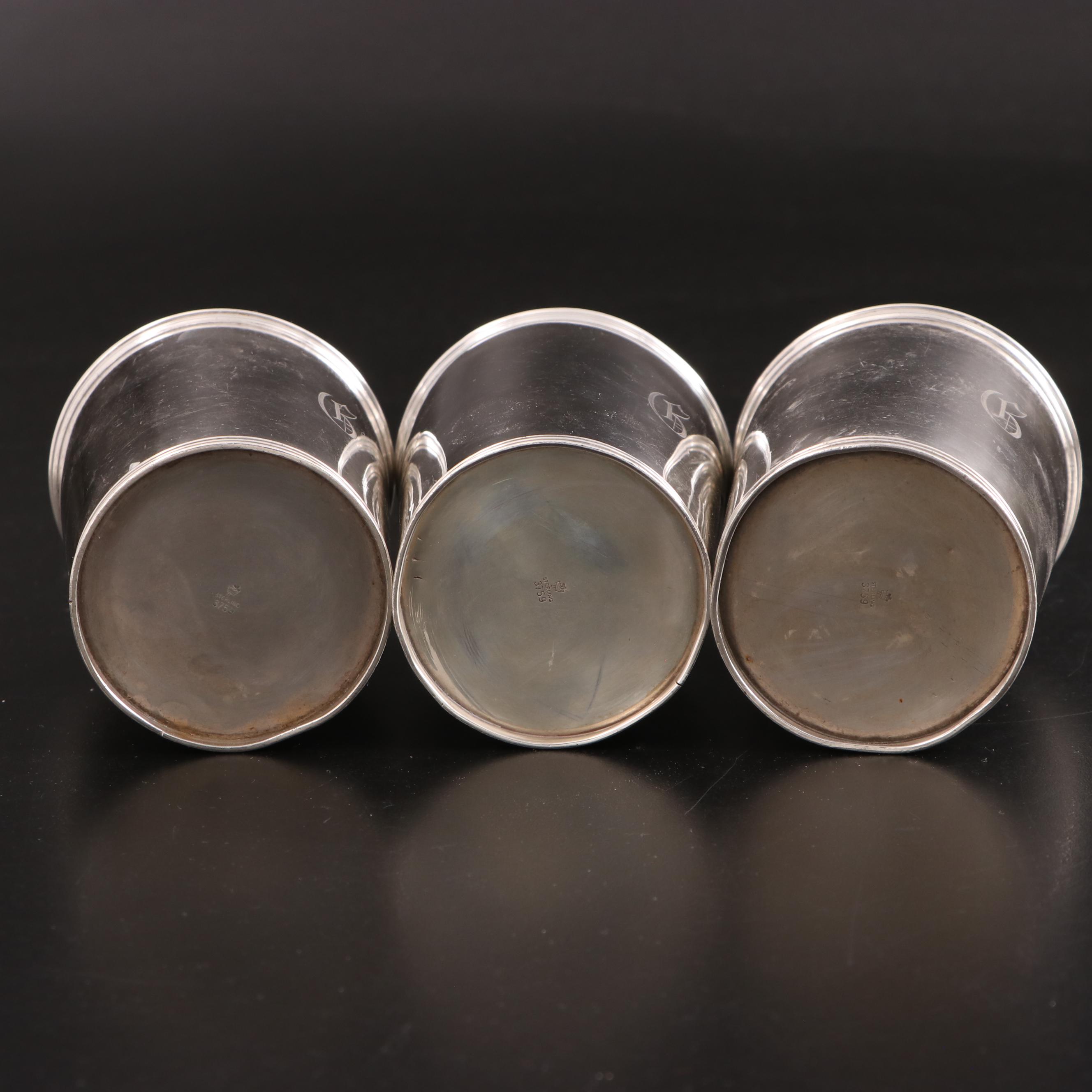 Manchester Silver Co. Sterling Silver Julep Cups, Mid to Late 20th Century