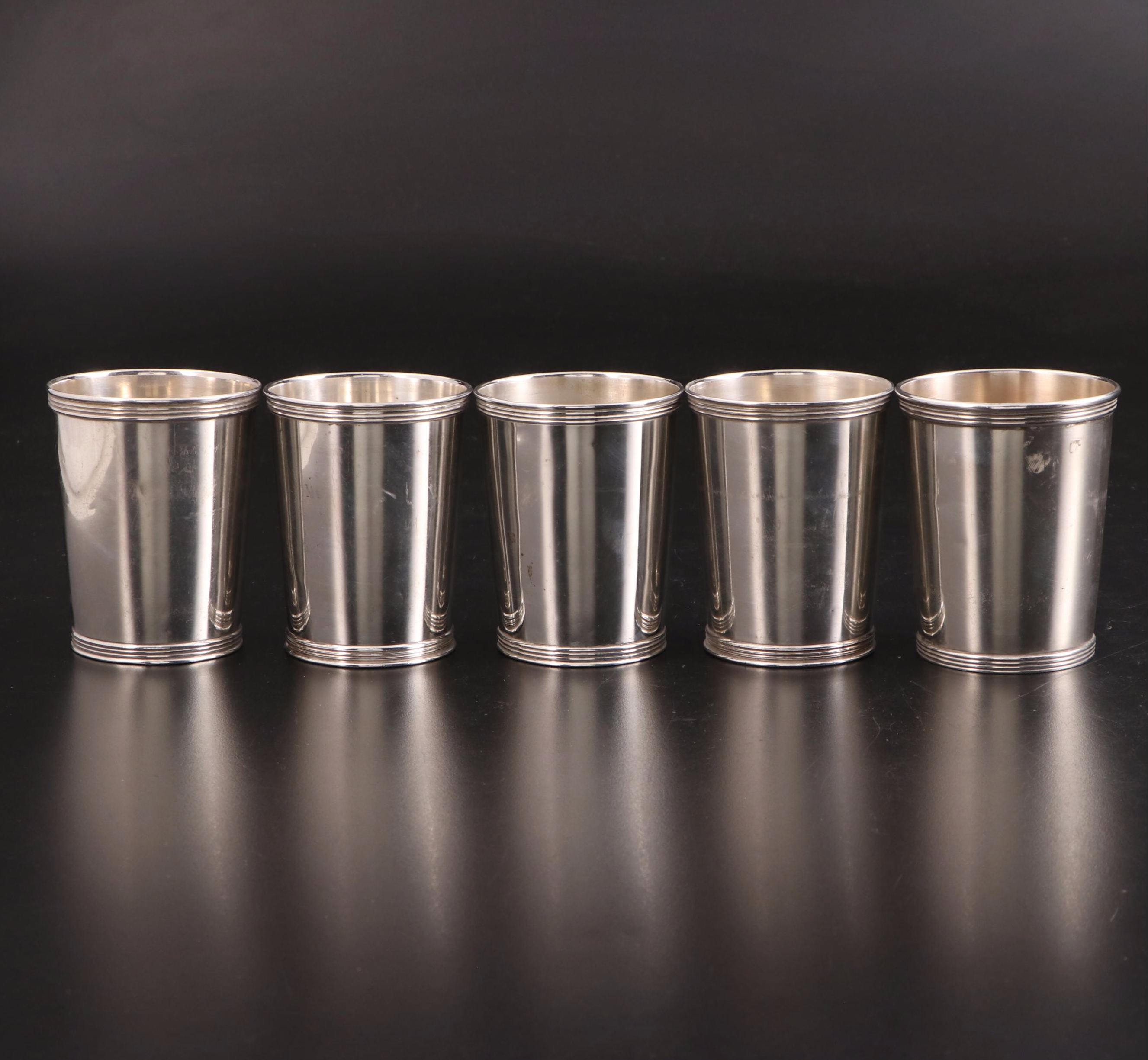Manchester Silver Co. Sterling Silver Julep Cups, Mid to Late 20th Century