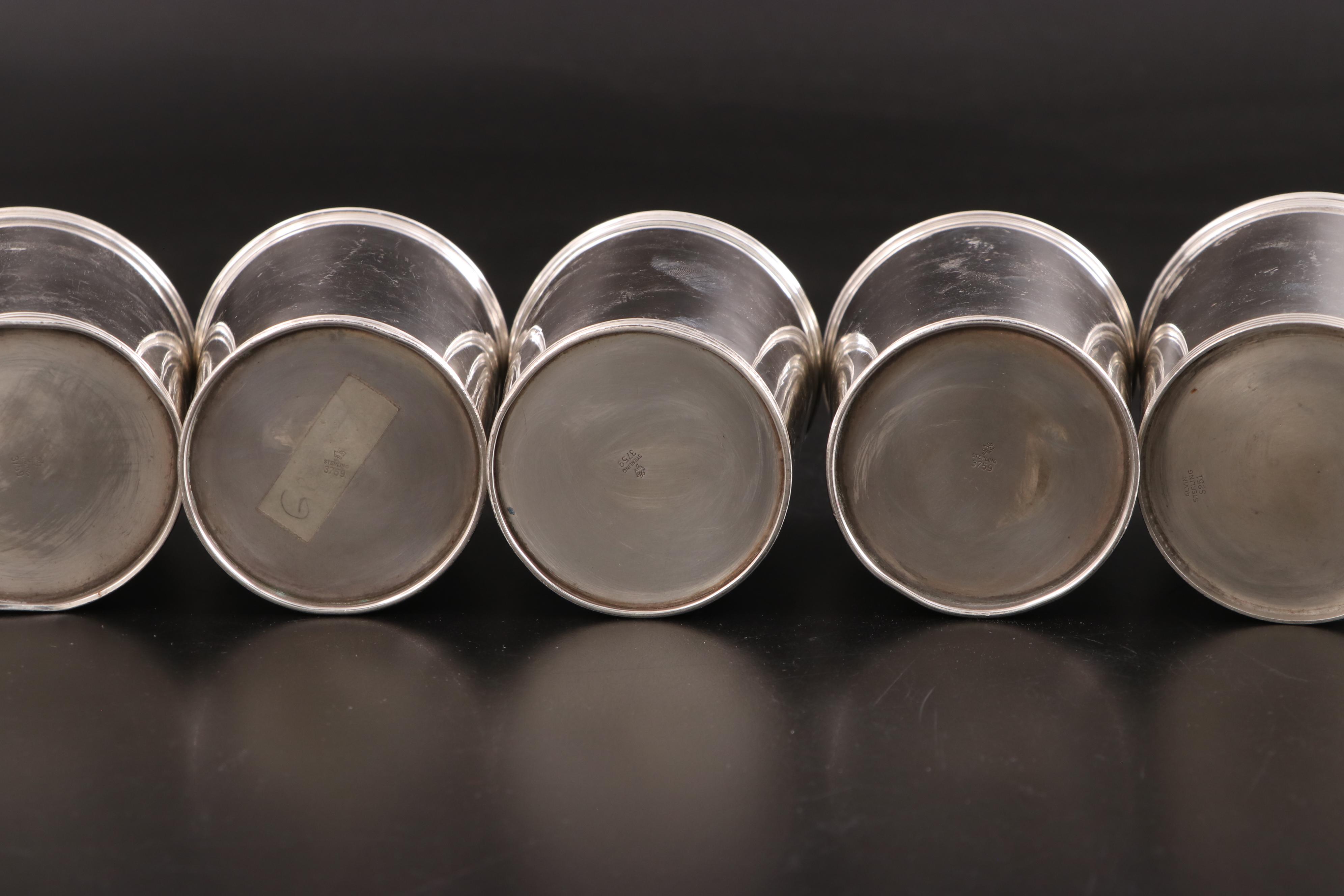 Manchester Silver Co. Sterling Silver Julep Cups, Mid to Late 20th Century