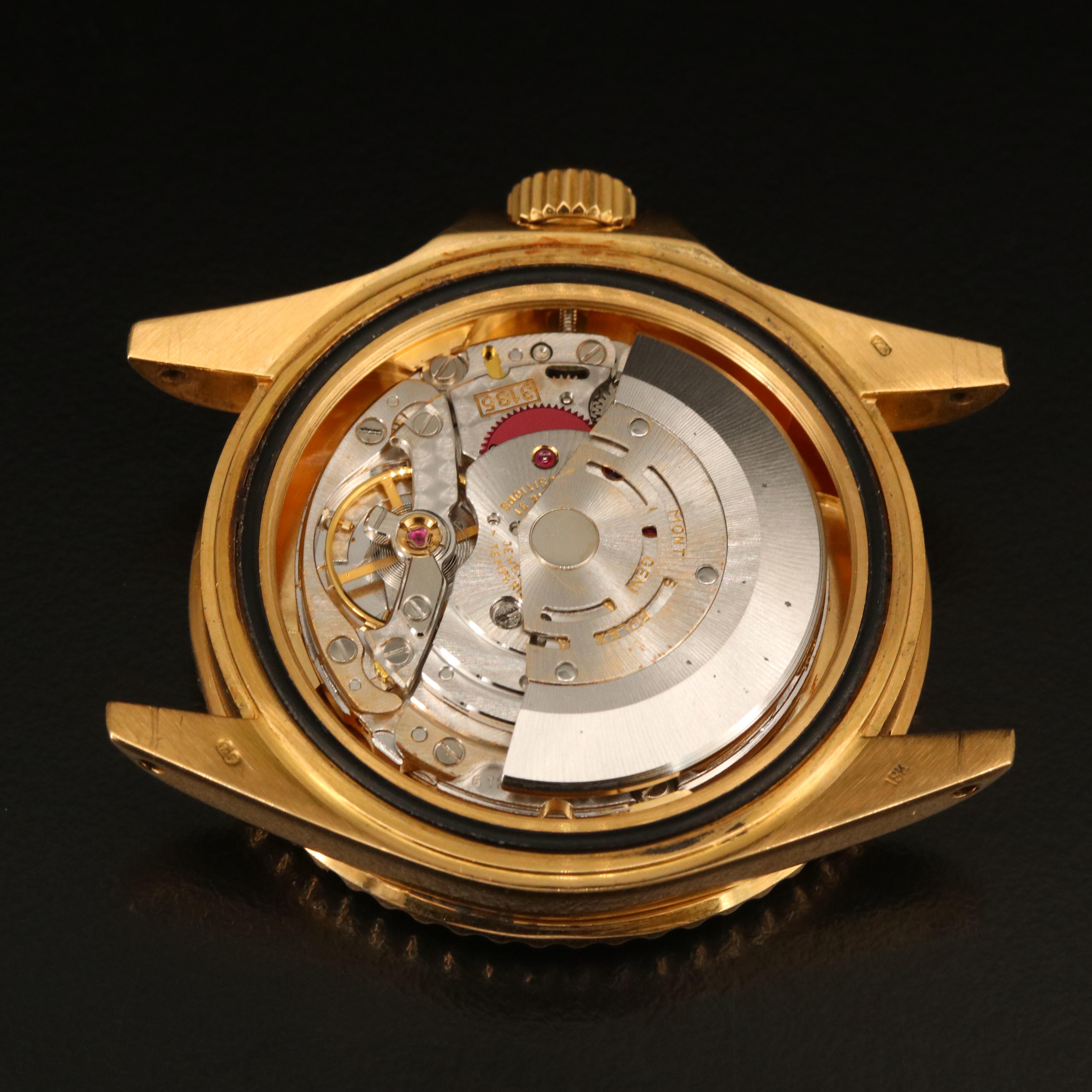 1991 18K Rolex Submariner Date Watch with Diamond and Sapphire Dial