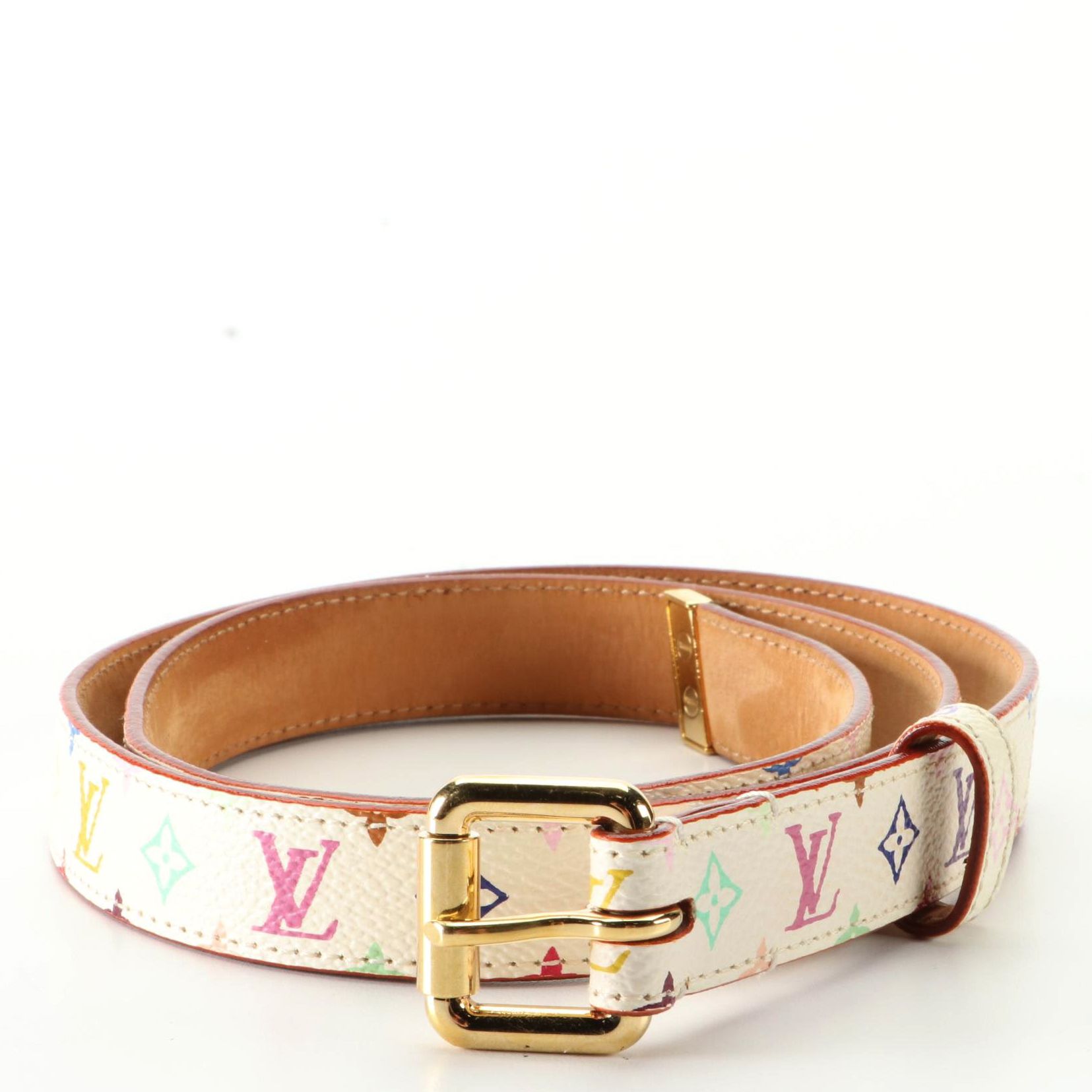 Louis Vuitton x Takashi Murakami Saint Tulle Belt in Monogram Multicolor