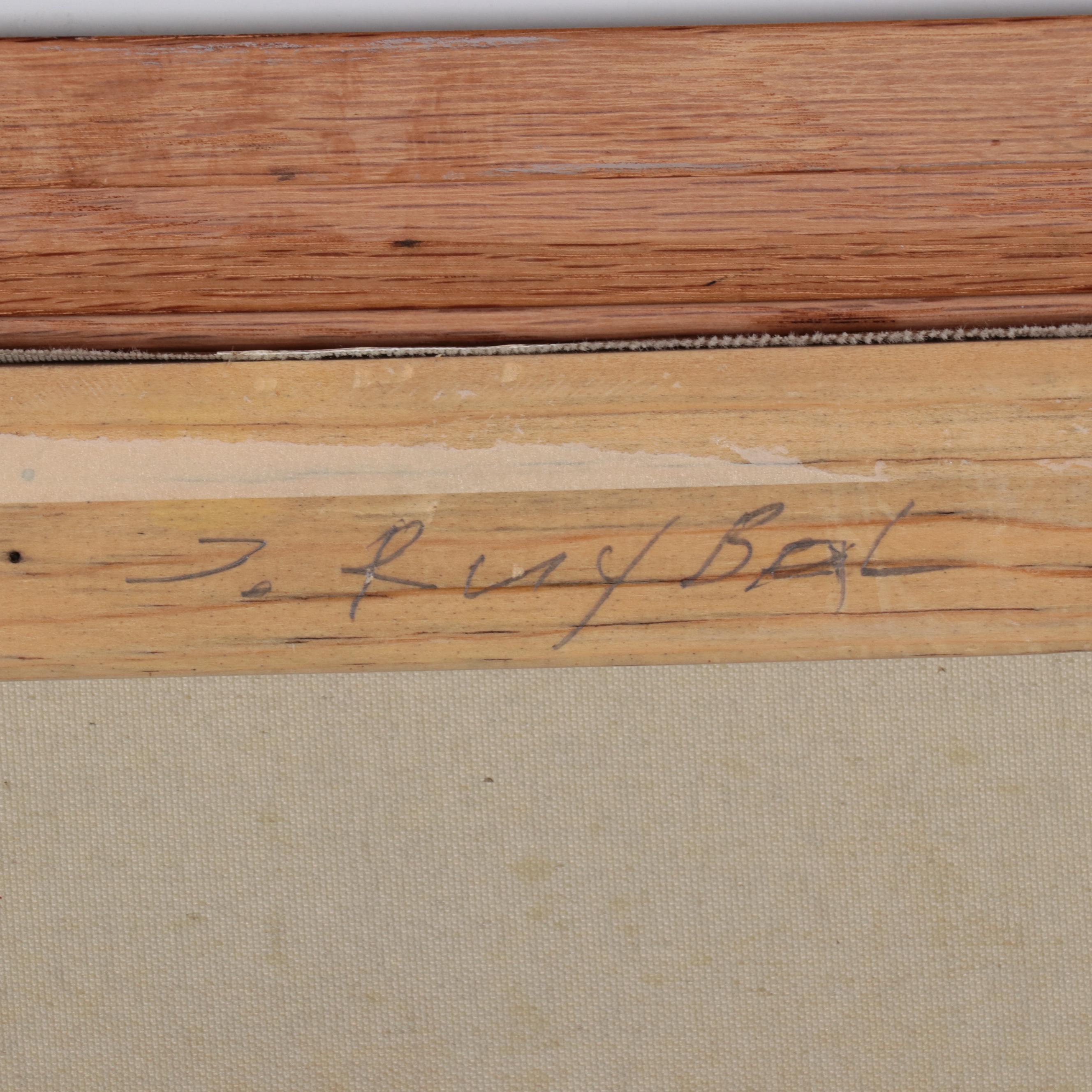 J. Roybal School Oil Painting of Children With Instruments