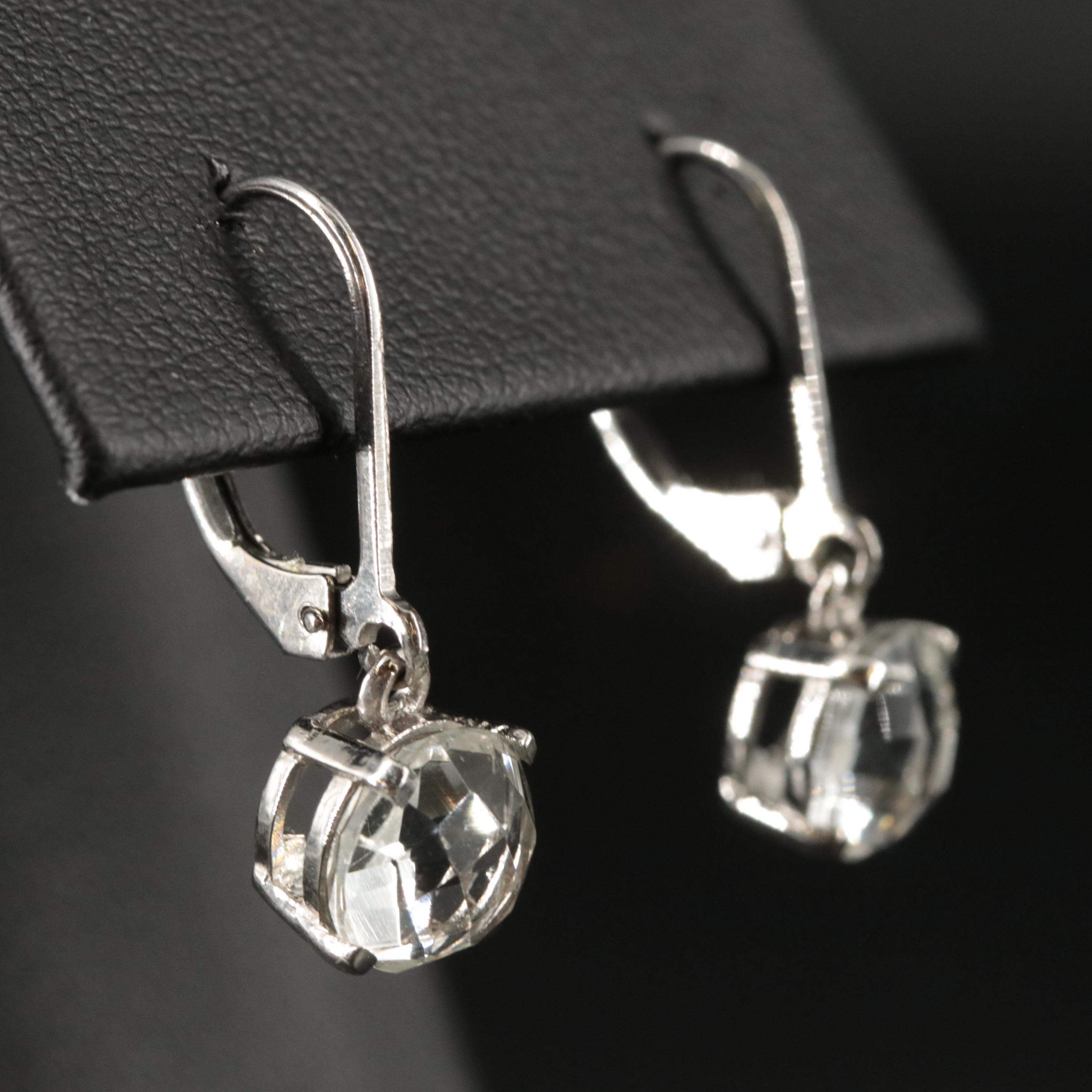 Sterling Prasiolite Dangle Earrings