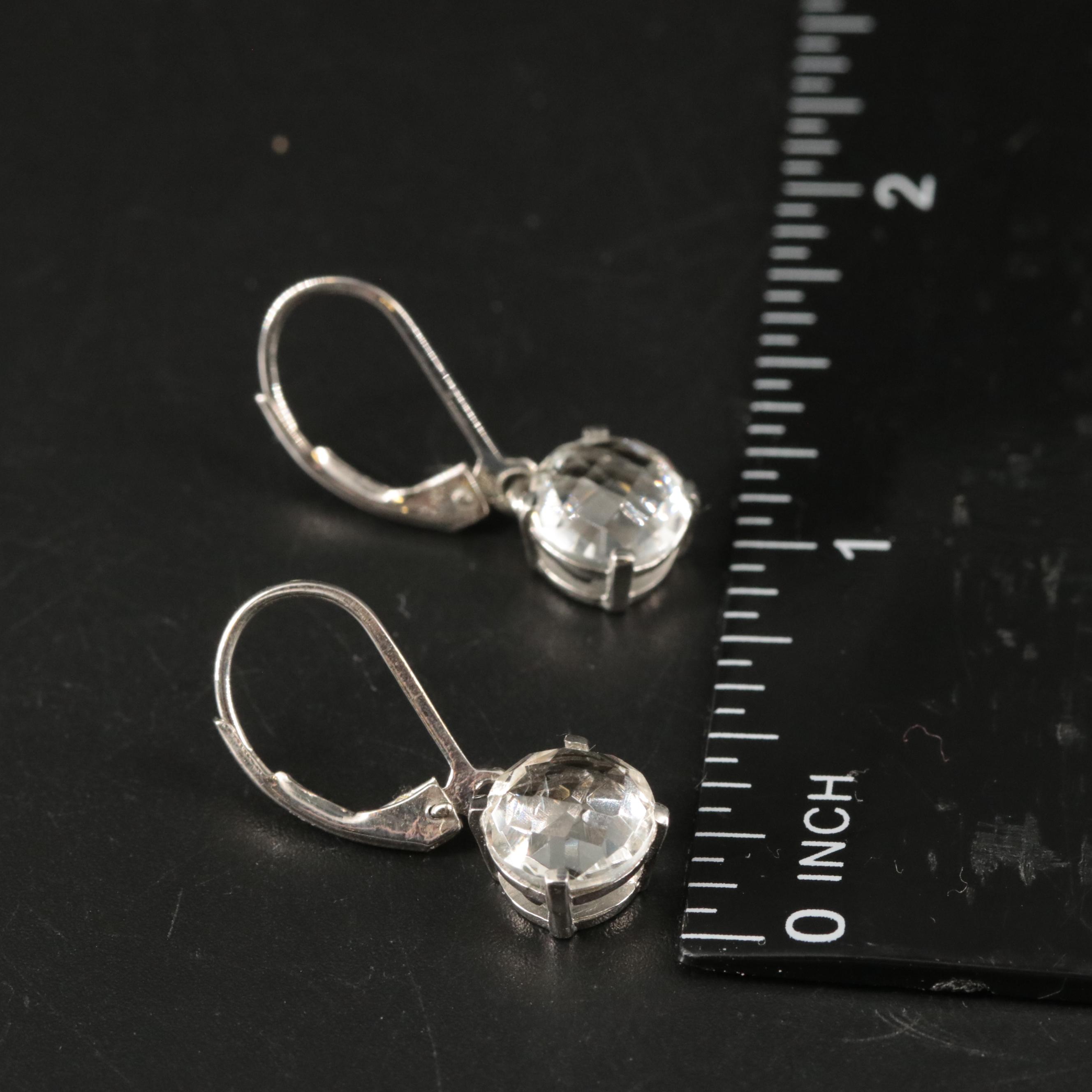 Sterling Prasiolite Dangle Earrings