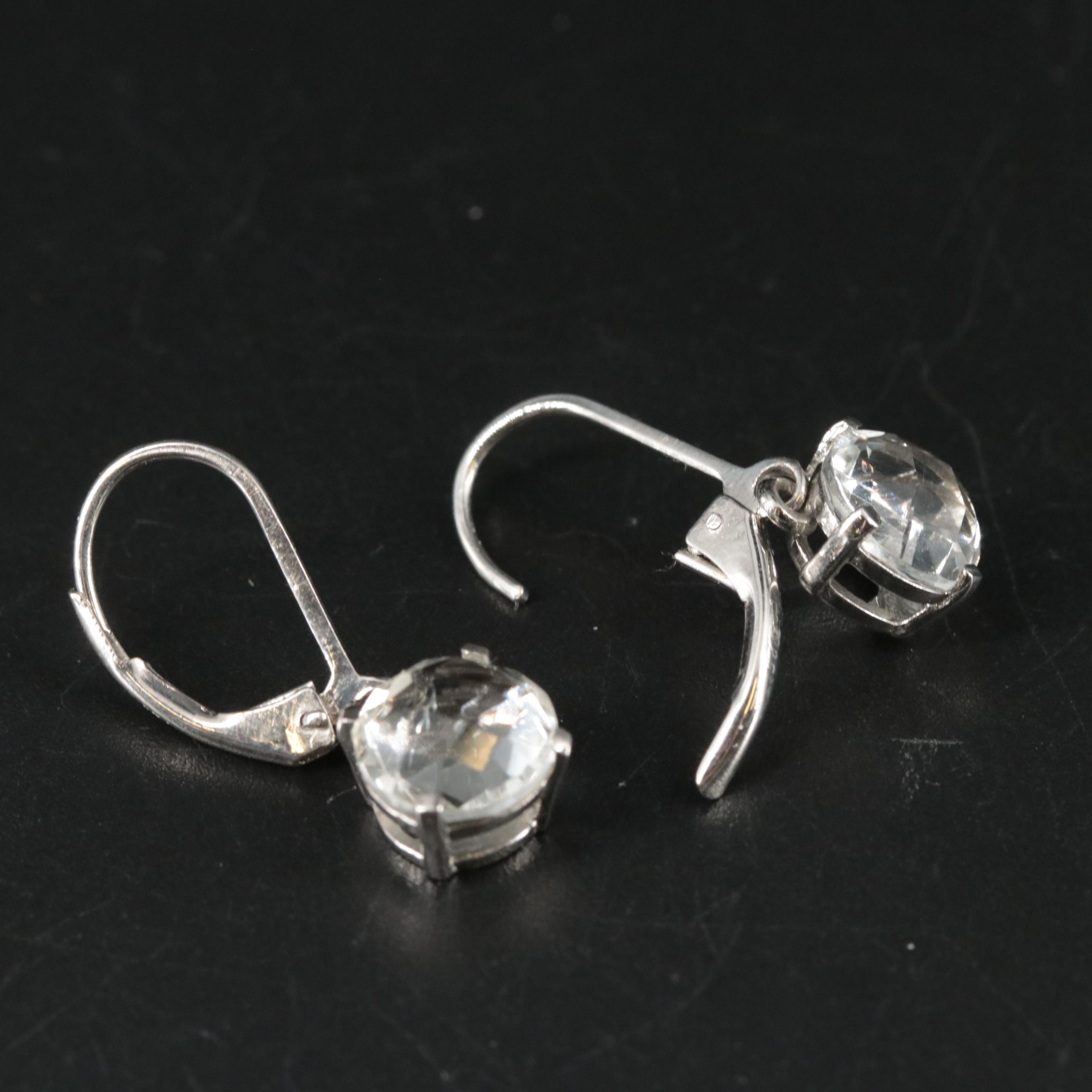 Sterling Prasiolite Dangle Earrings