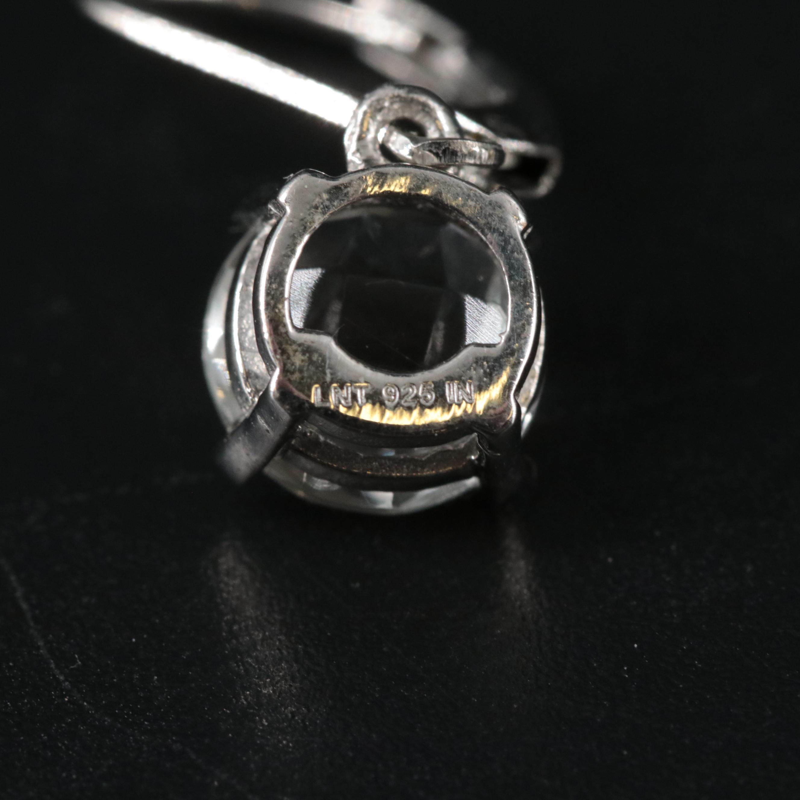 Sterling Prasiolite Dangle Earrings