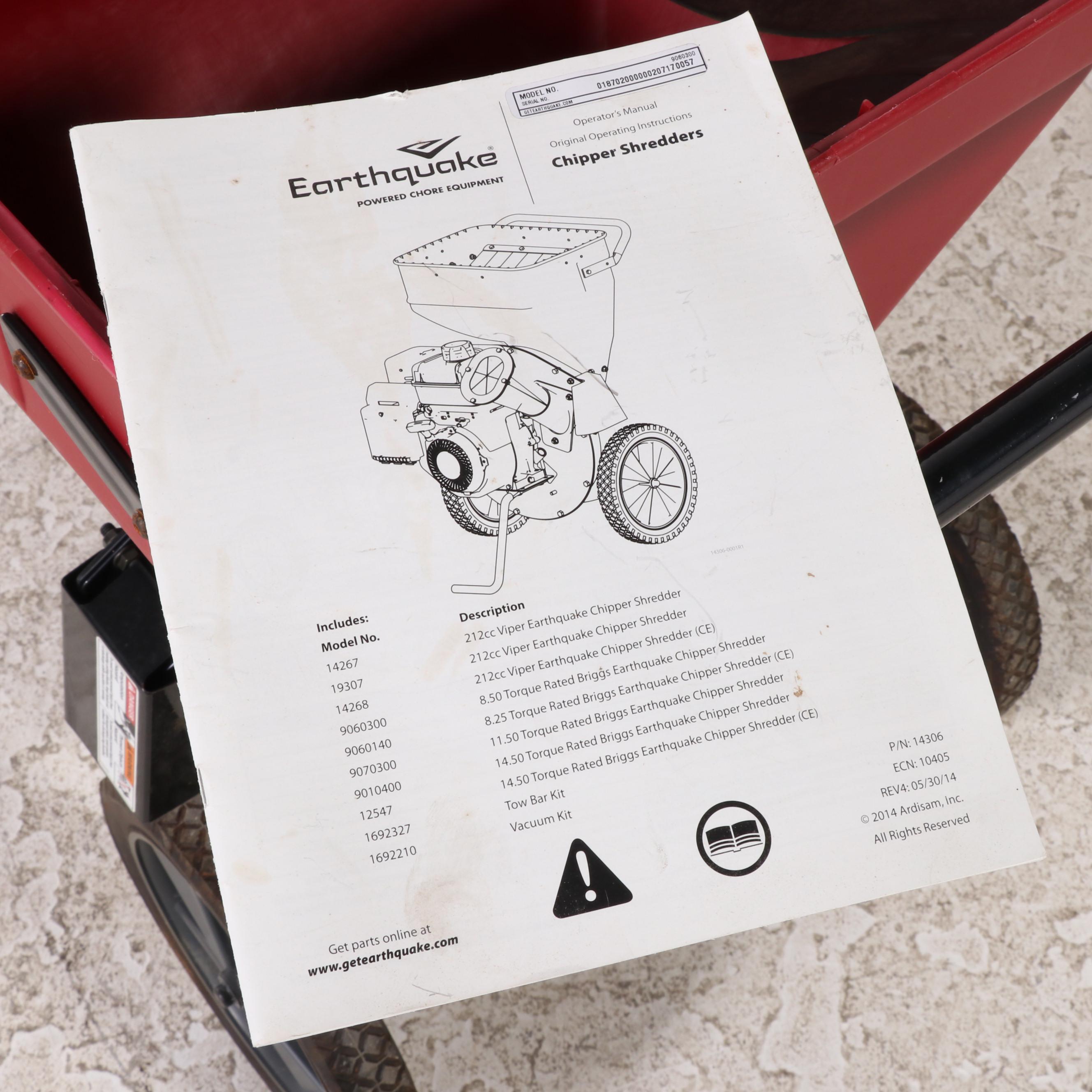 Earthquake Chipper Shredder with Briggs & Stratton 900 Series Engine