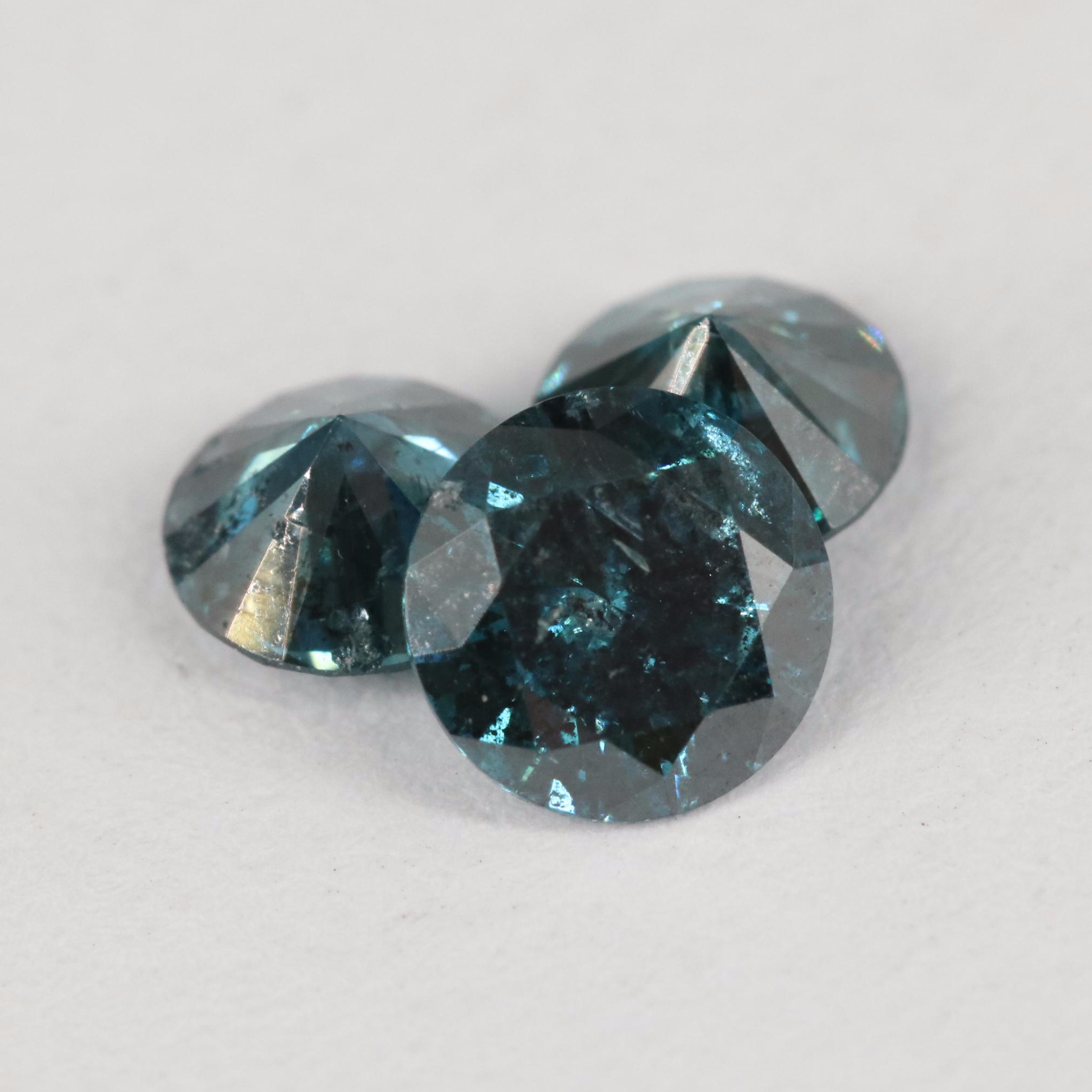 Loose 1.08 CTW Blue Diamonds