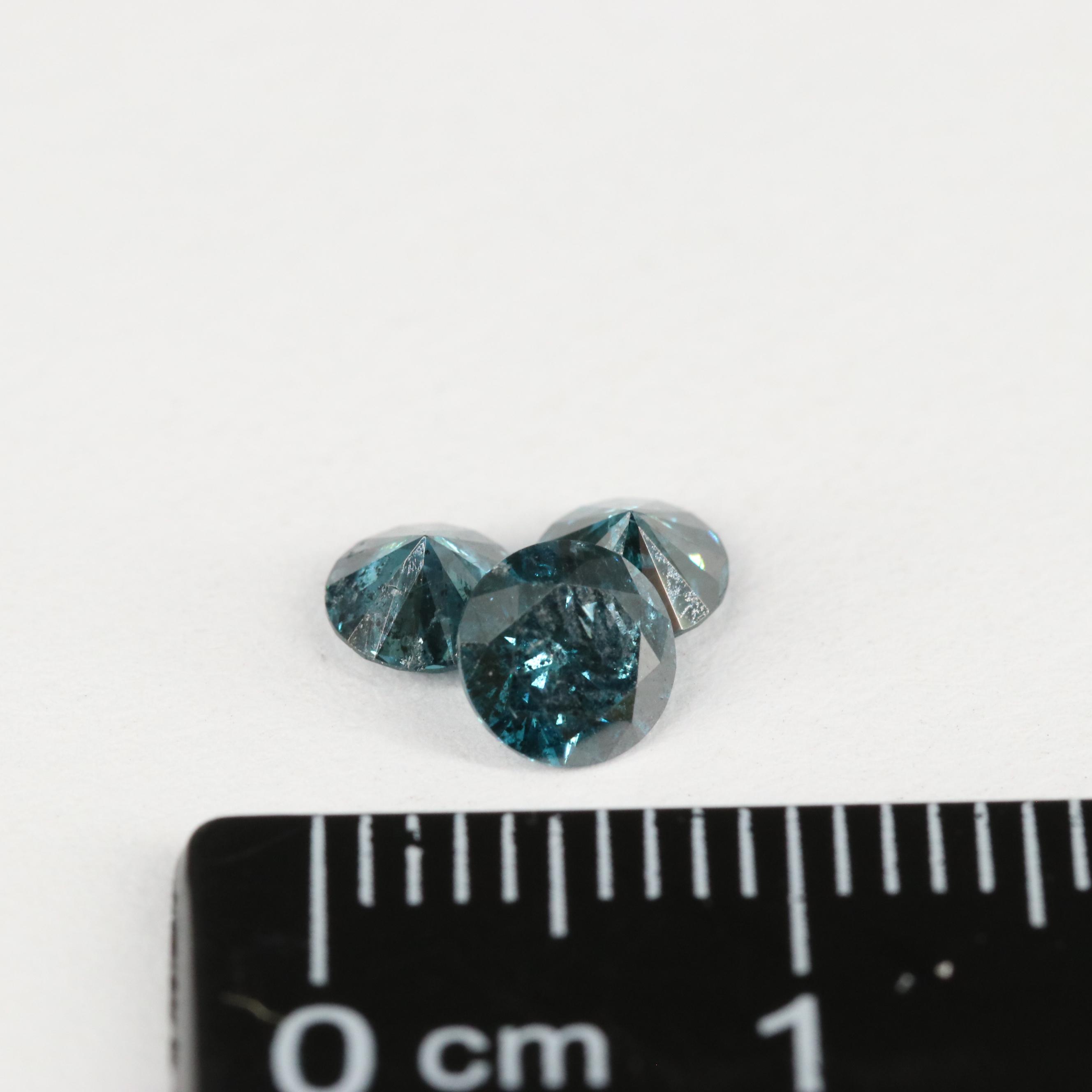 Loose 1.08 CTW Blue Diamonds