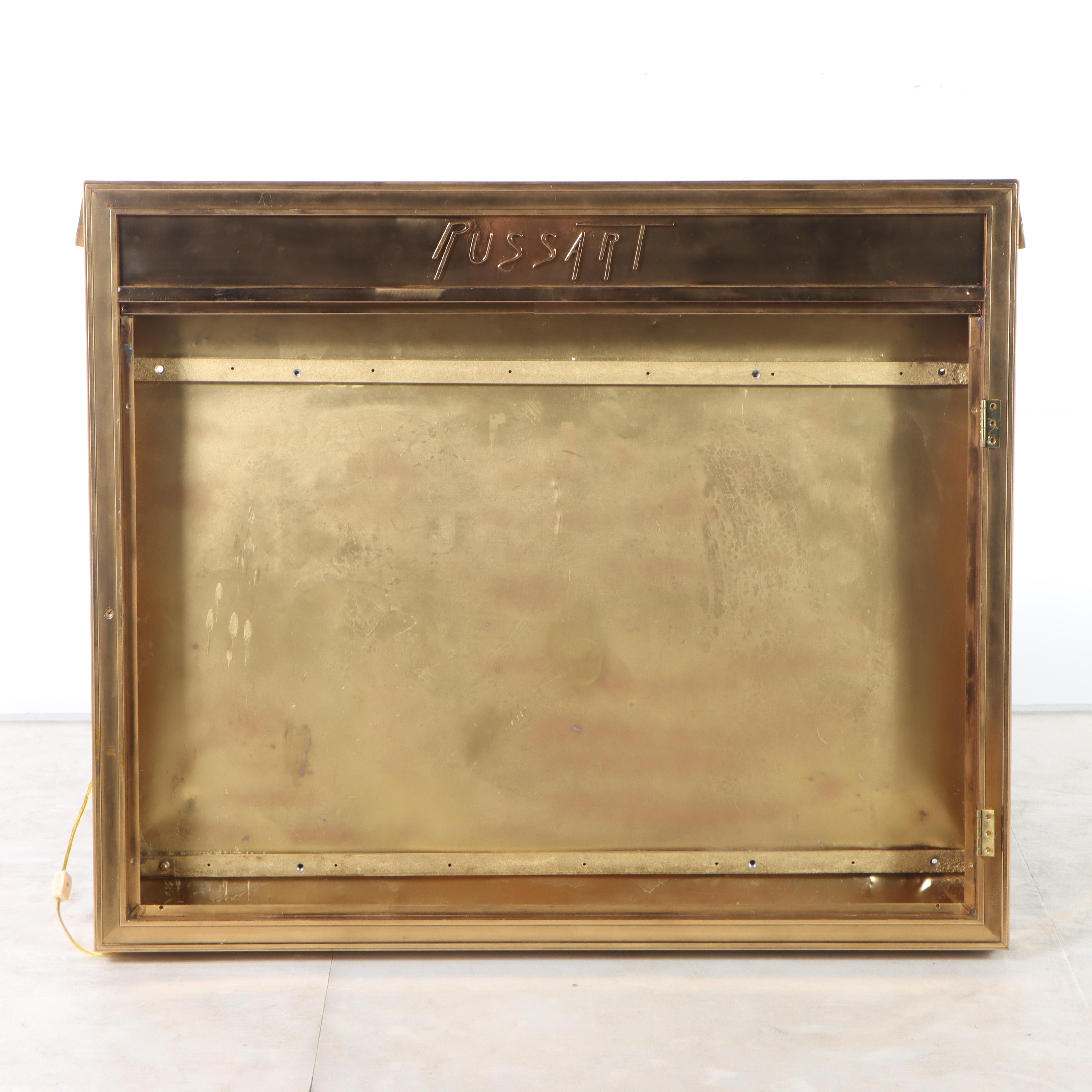 Russart Brass Lockable Illuminated Bulletin Board