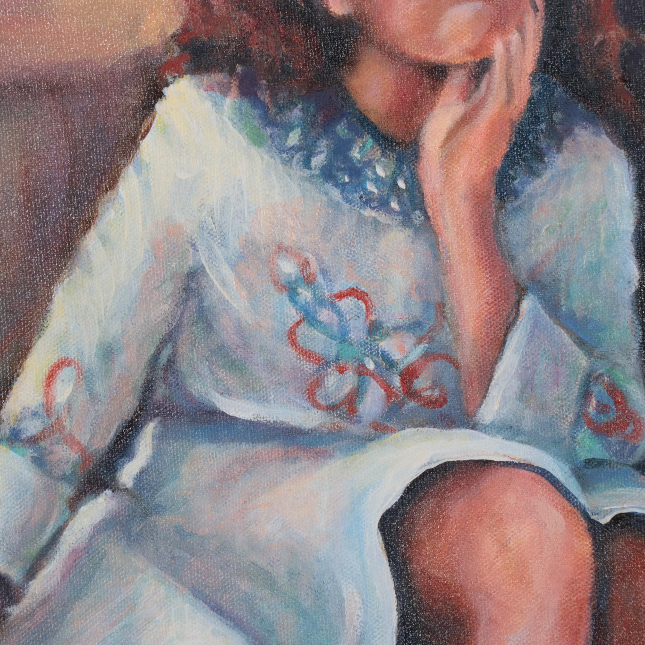 Jim Andrews Oil Painting "Awaiting the Judges," 1998