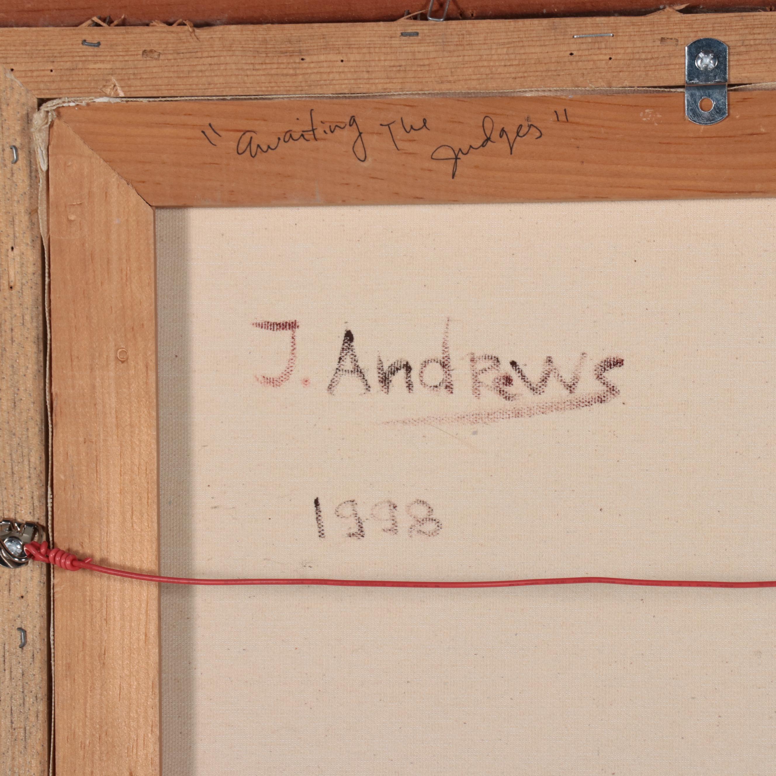 Jim Andrews Oil Painting "Awaiting the Judges," 1998