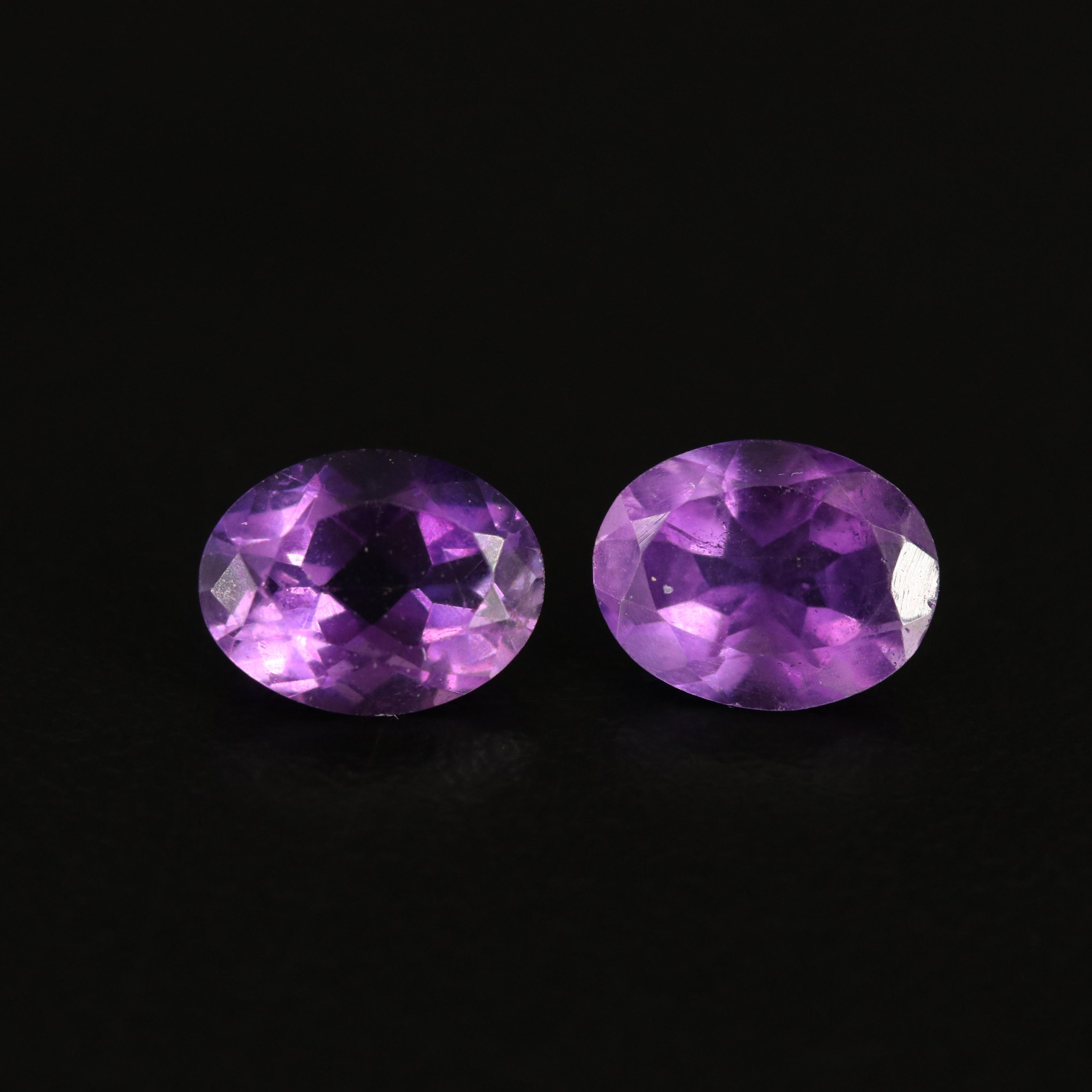 Loose 3.40 CTW Matched Pair of Amethysts
