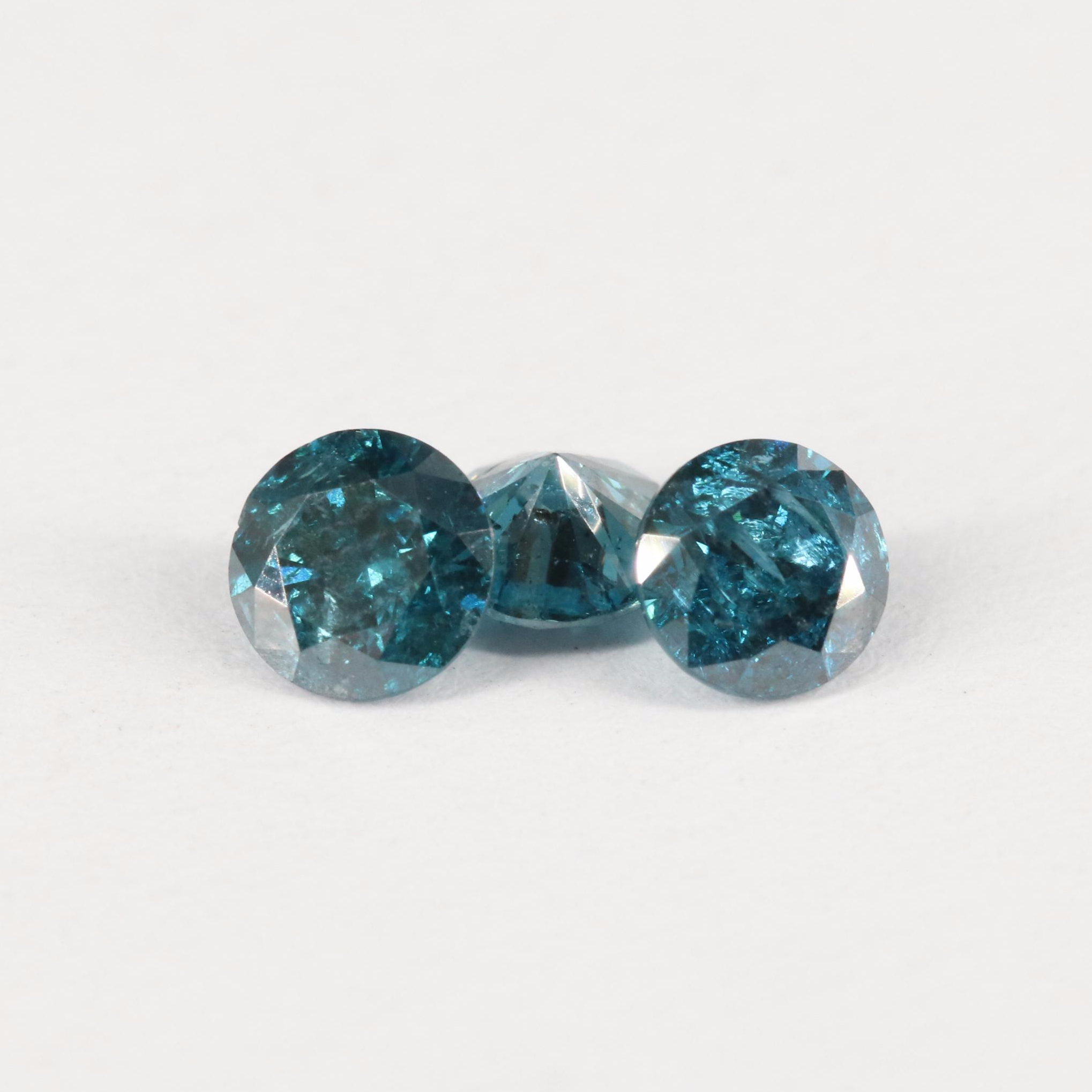 Loose 1.08 CTW Blue Diamond