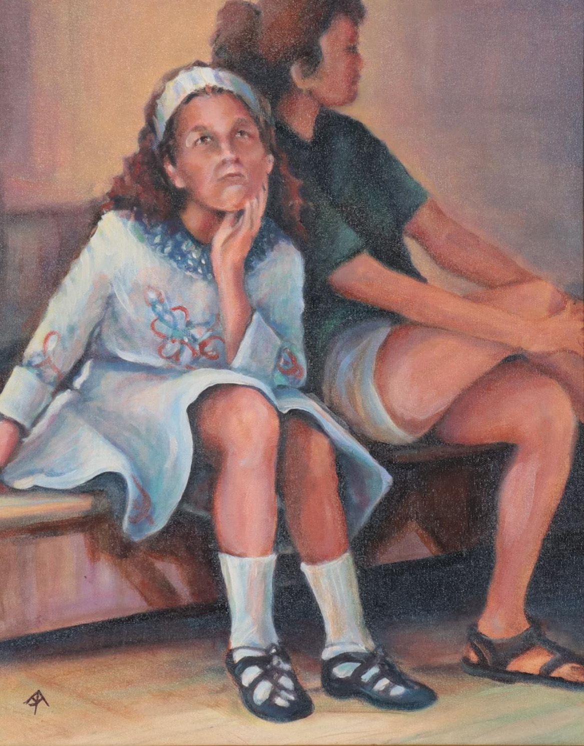 Jim Andrews Oil Painting "Awaiting the Judges," 1998