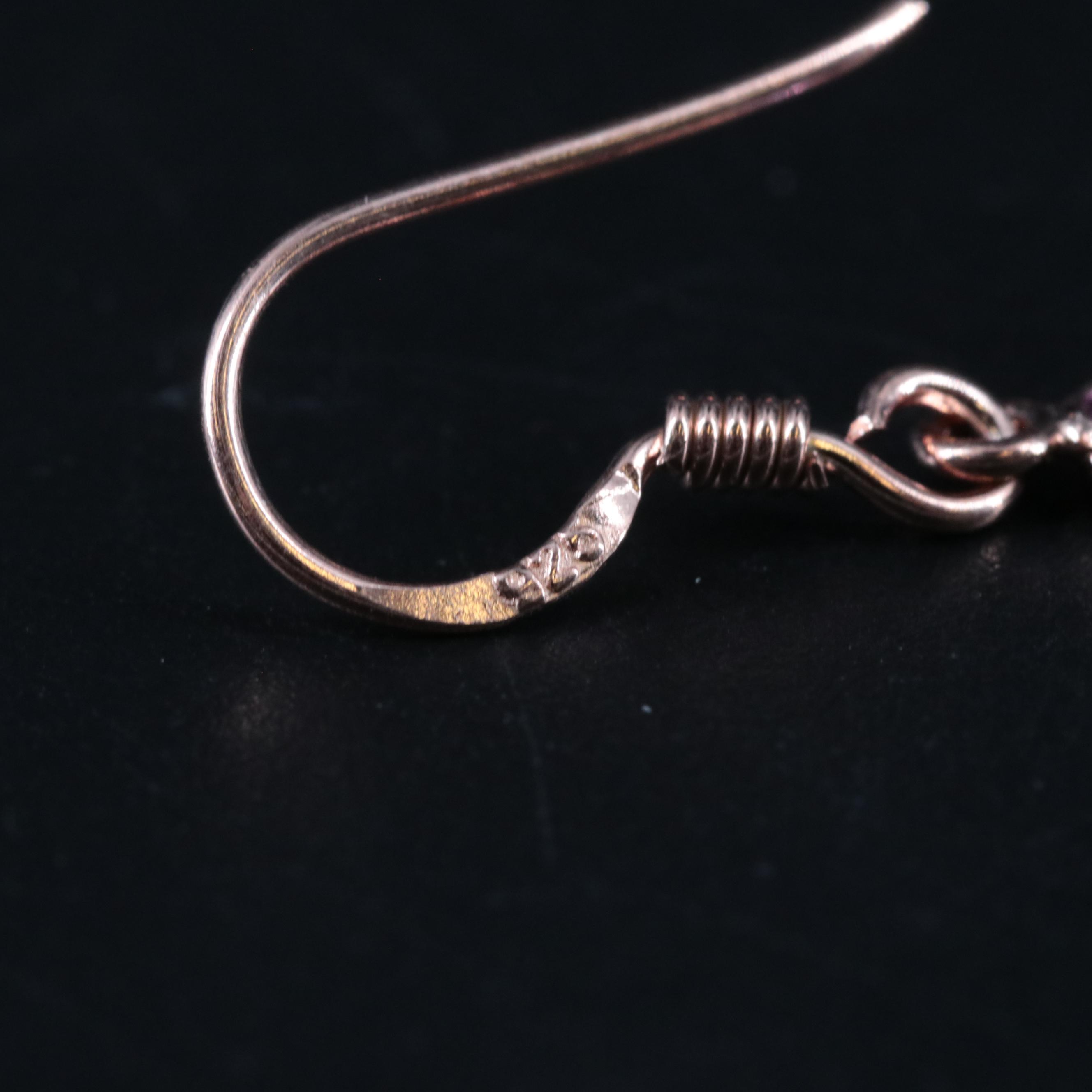 Sterling Amethyst Dangle Earrings