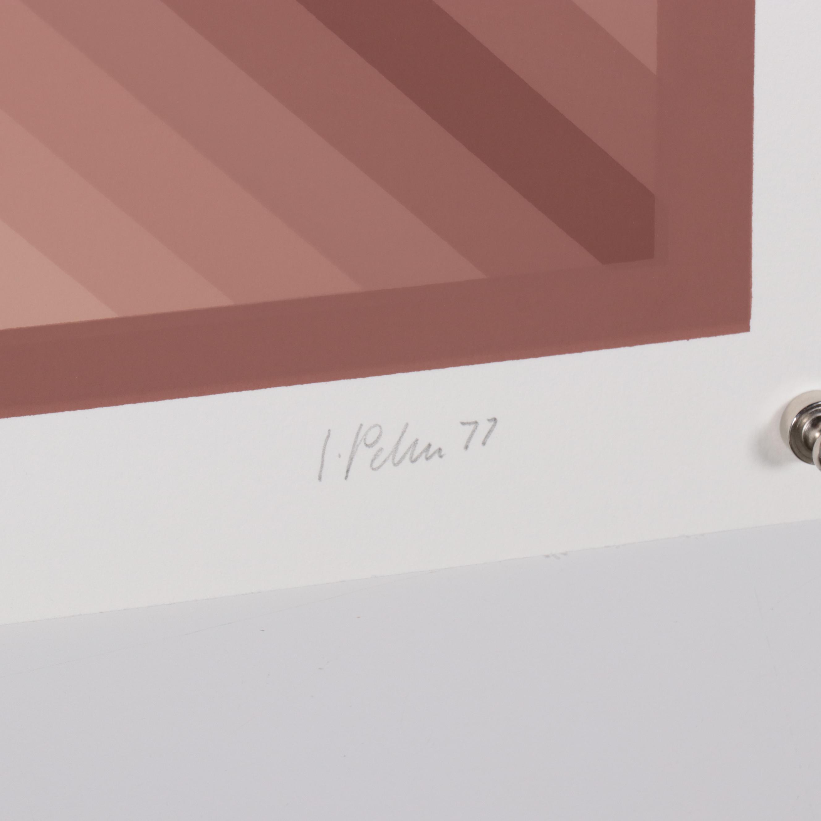 Jurgen Peters Geometric Abstract Serigraph "Diamond," 1977