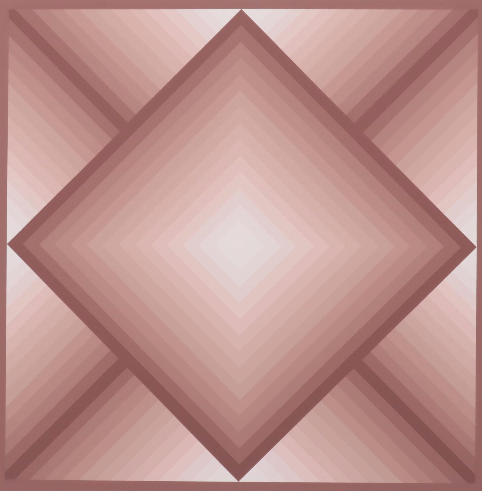 Jurgen Peters Geometric Abstract Serigraph "Diamond," 1977