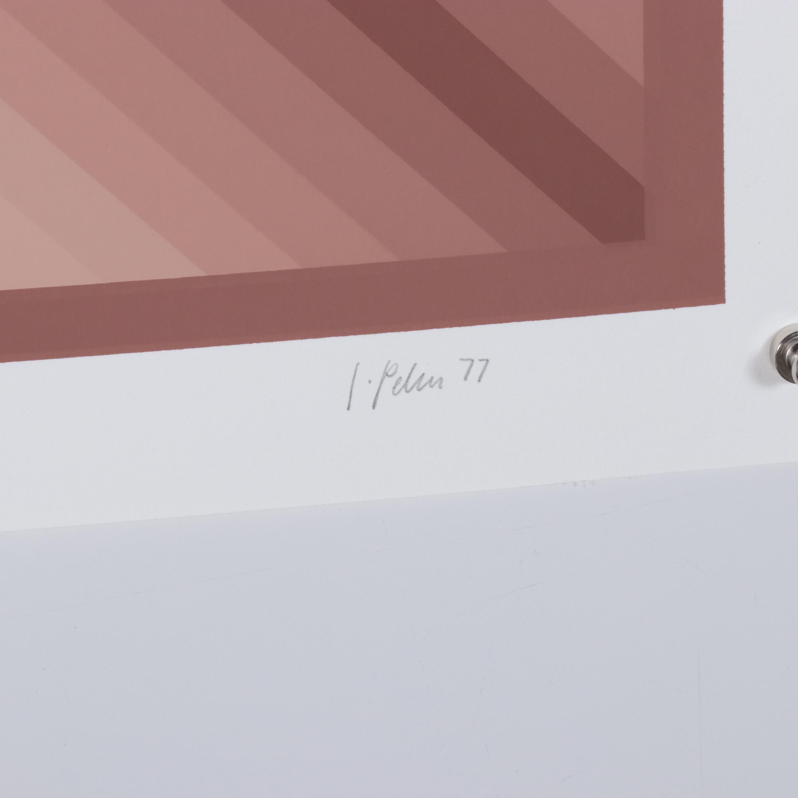 Jurgen Peters Geometric Abstract Serigraph "Diamond," 1977