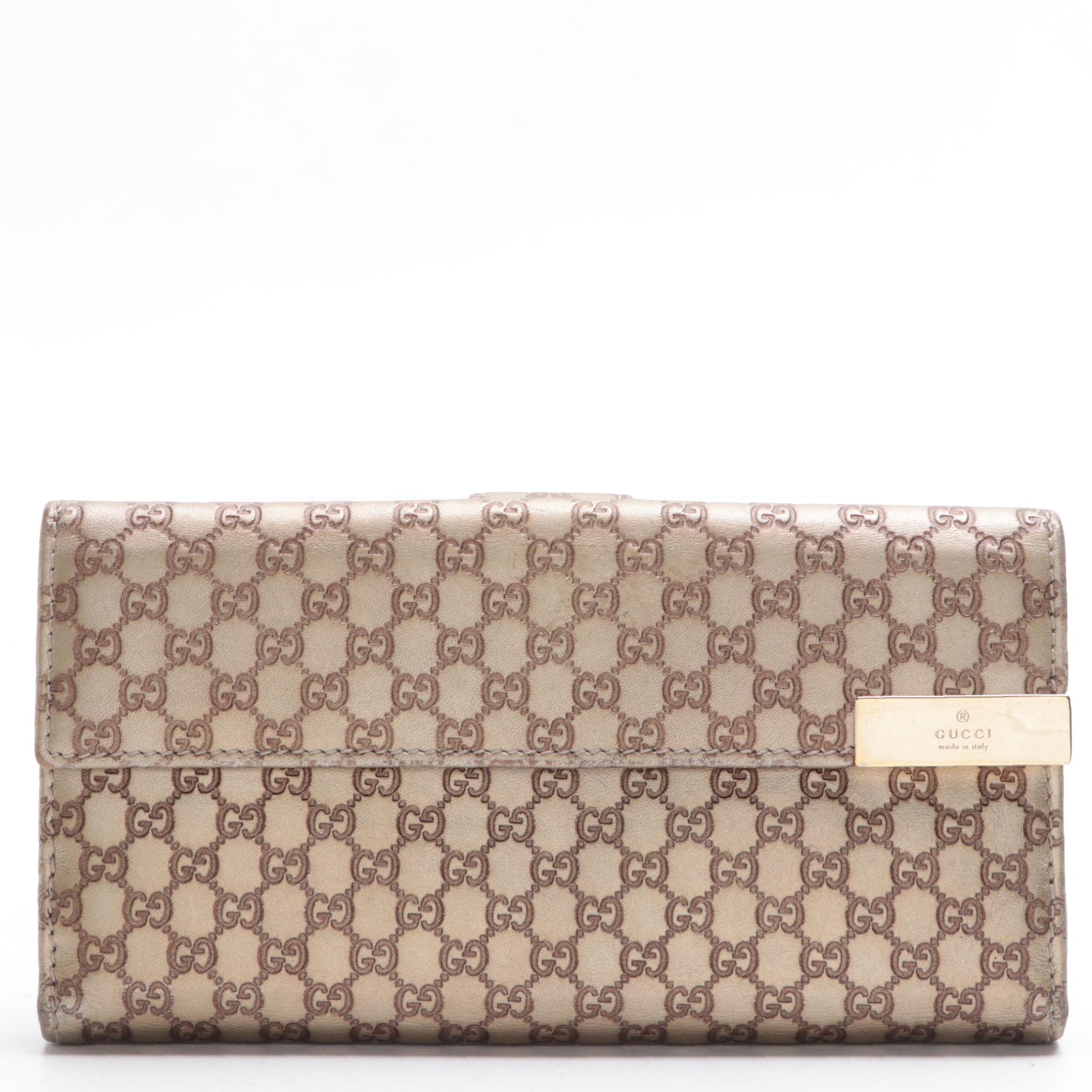 Gucci Long Wallet in GG Microguccissima Leather