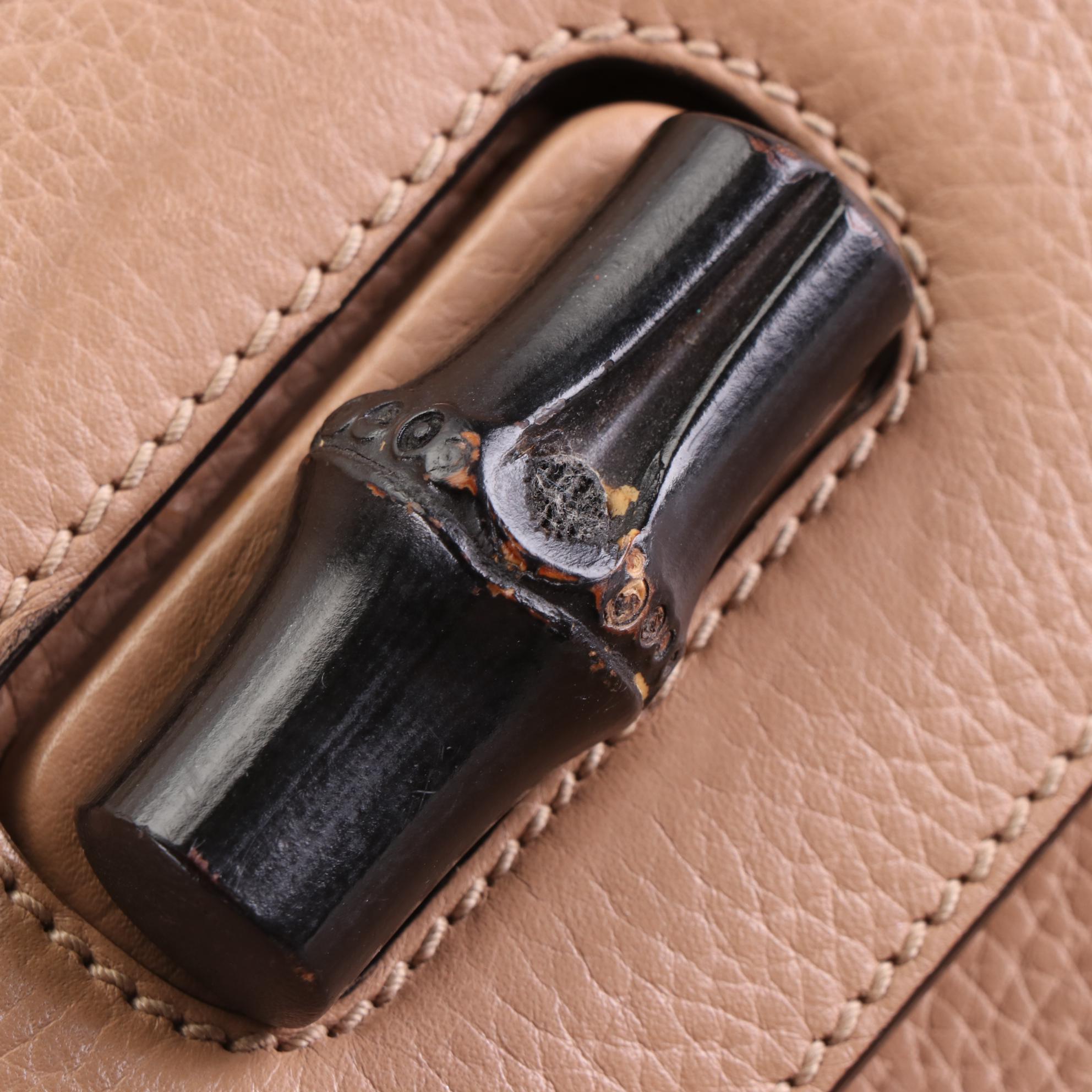 Gucci Bamboo Daily Top-Handle Flap Shoulder Bag in Calfskin