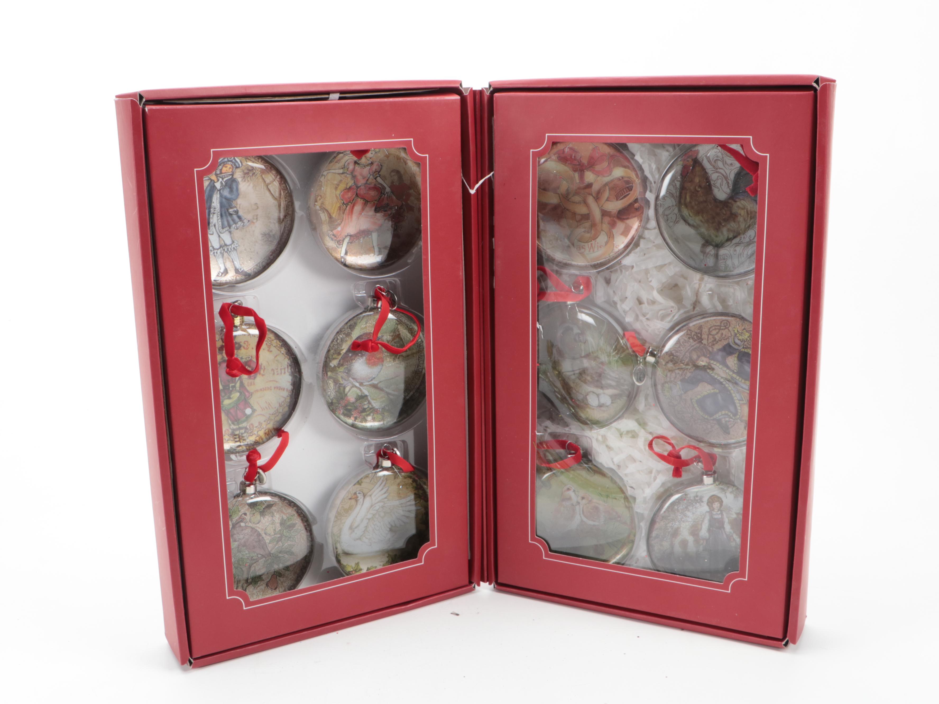 Pottery Barn 12 Days of Christmas with Marquise by Waterford and Other Ornaments