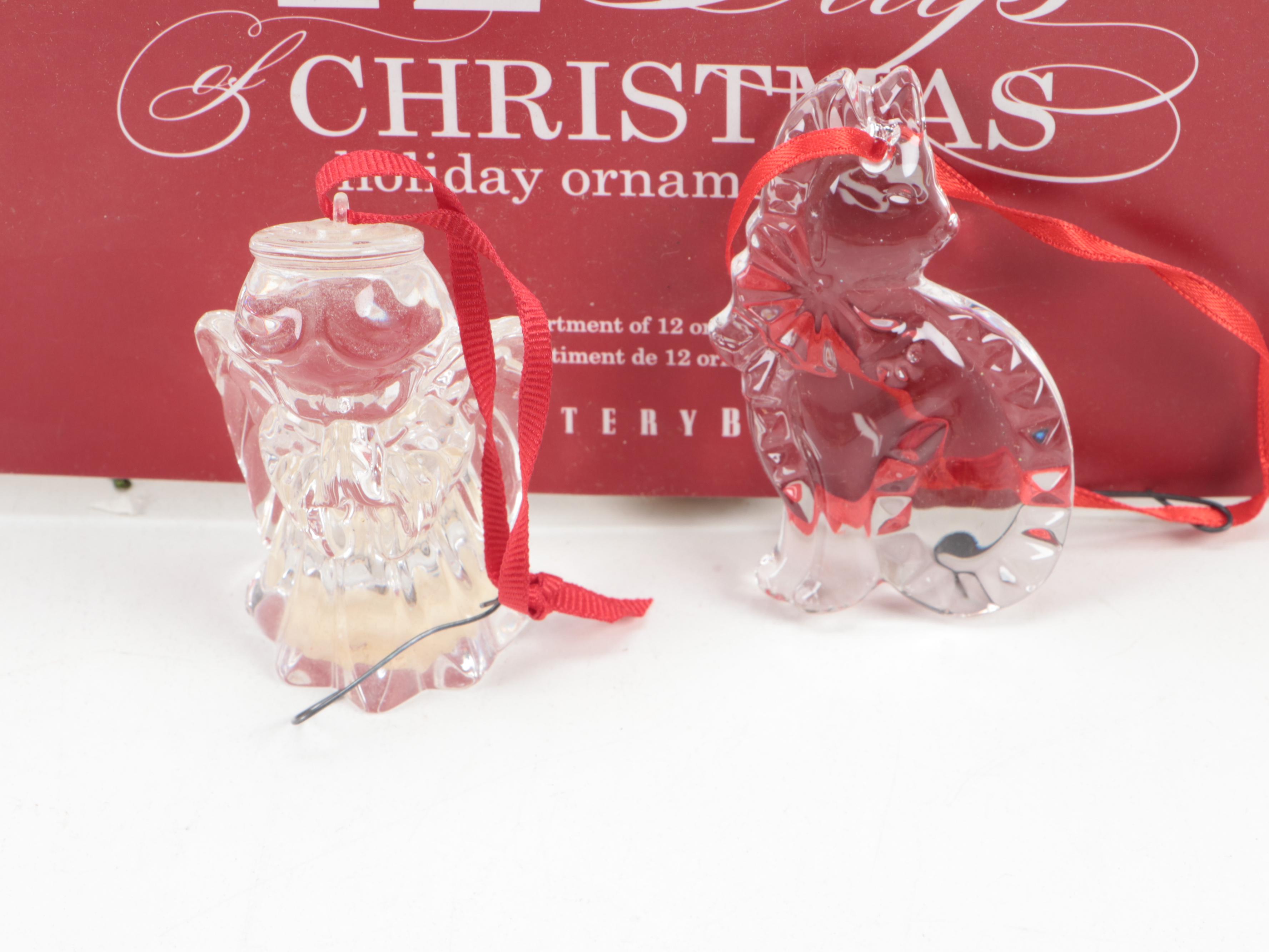 Pottery Barn 12 Days of Christmas with Marquise by Waterford and Other Ornaments