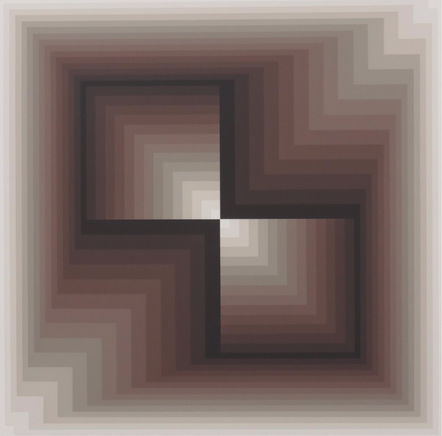 Jurgen Peters Op Art Serigraph "Contraction," 1981