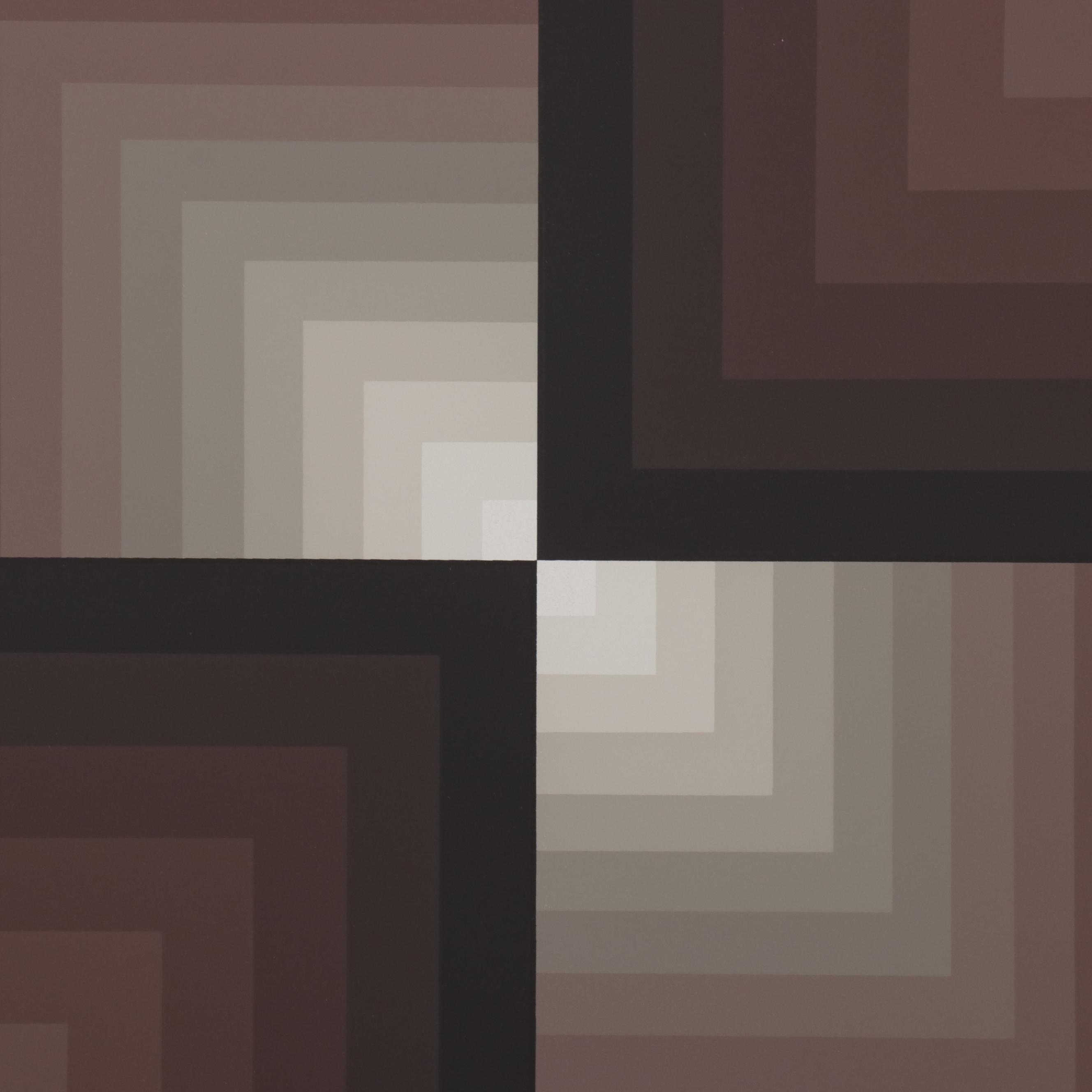 Jurgen Peters Op Art Serigraph "Contraction," 1981