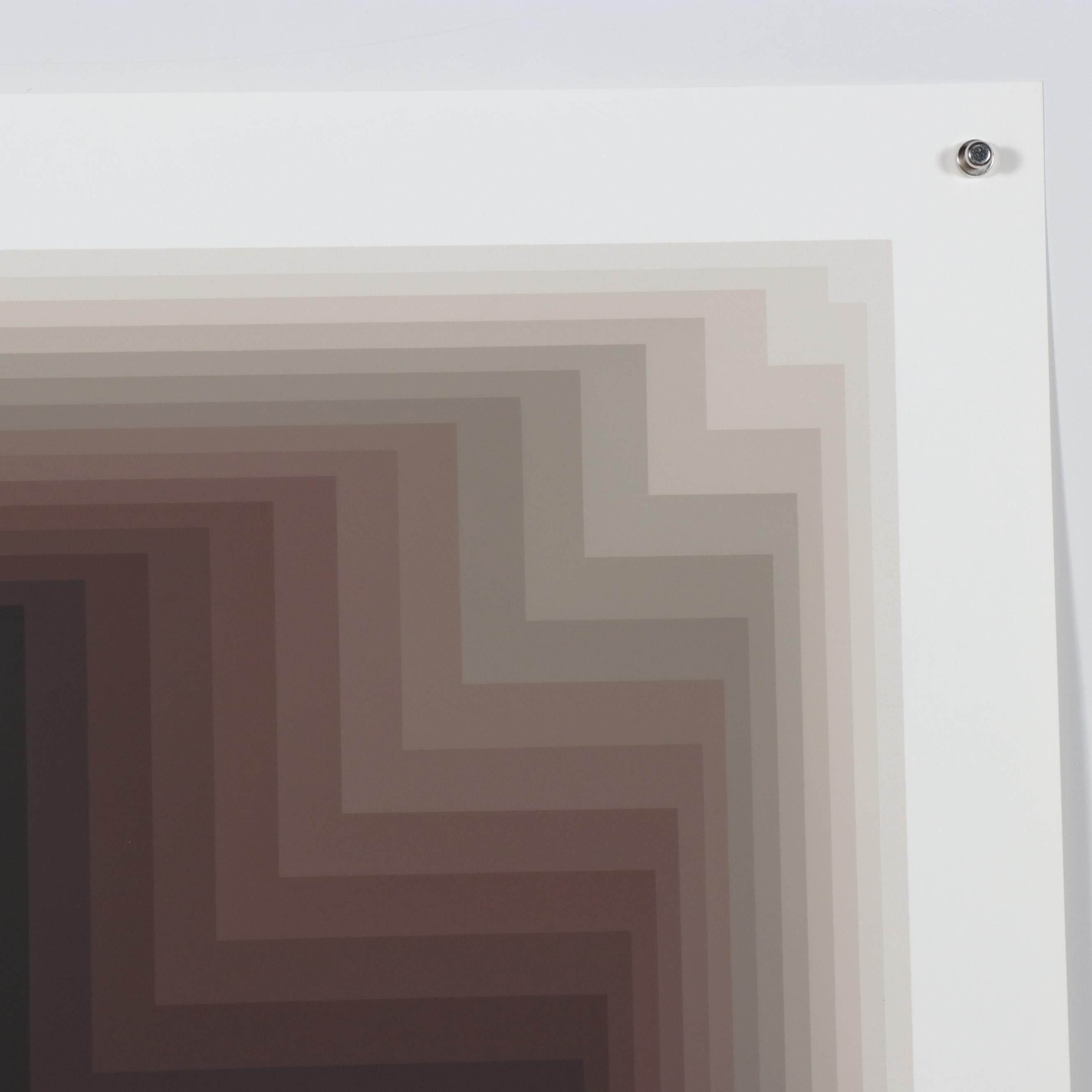 Jurgen Peters Op Art Serigraph "Contraction," 1981