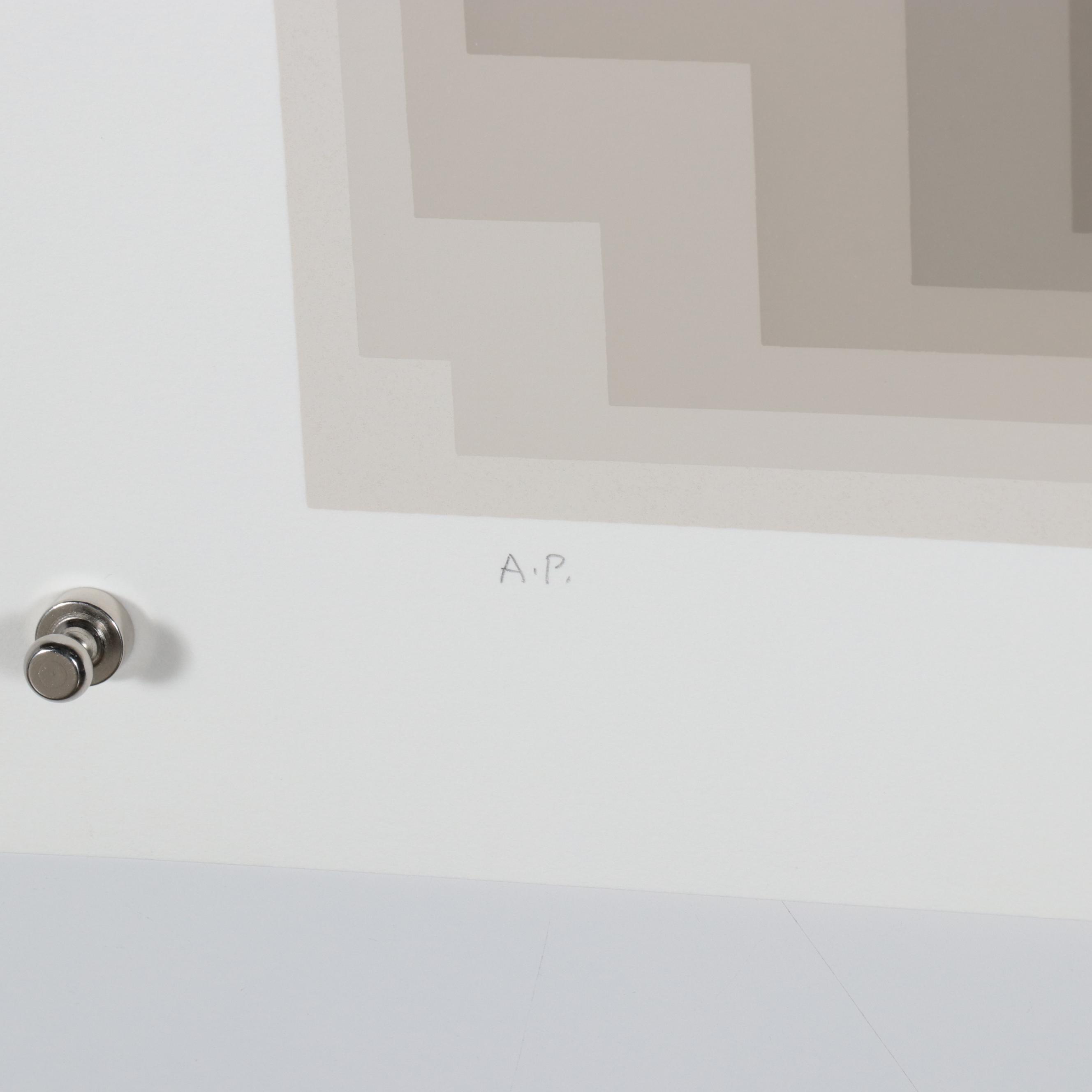 Jurgen Peters Op Art Serigraph "Contraction," 1981