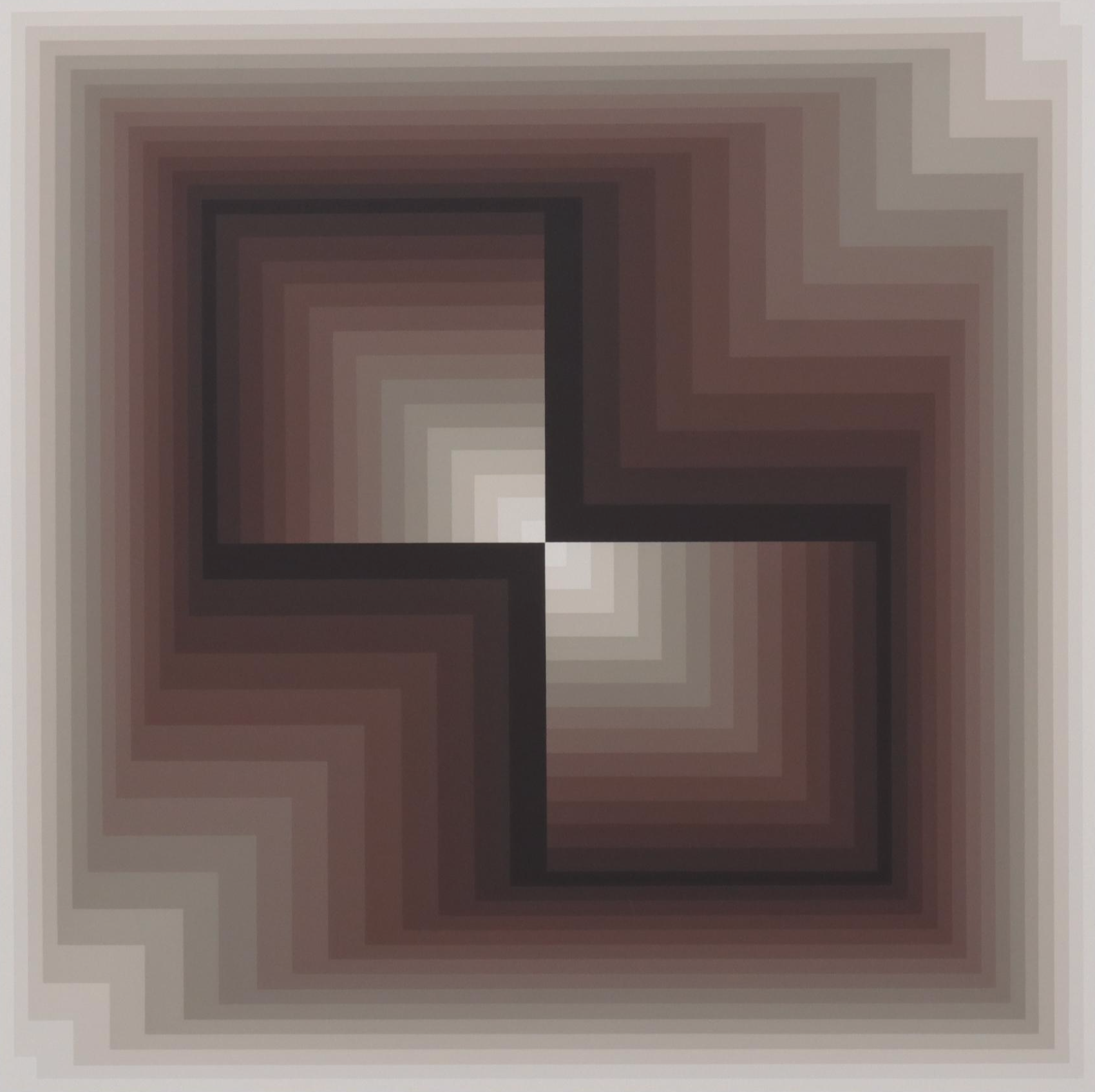 Jurgen Peters Op Art Serigraph "Contraction," 1981