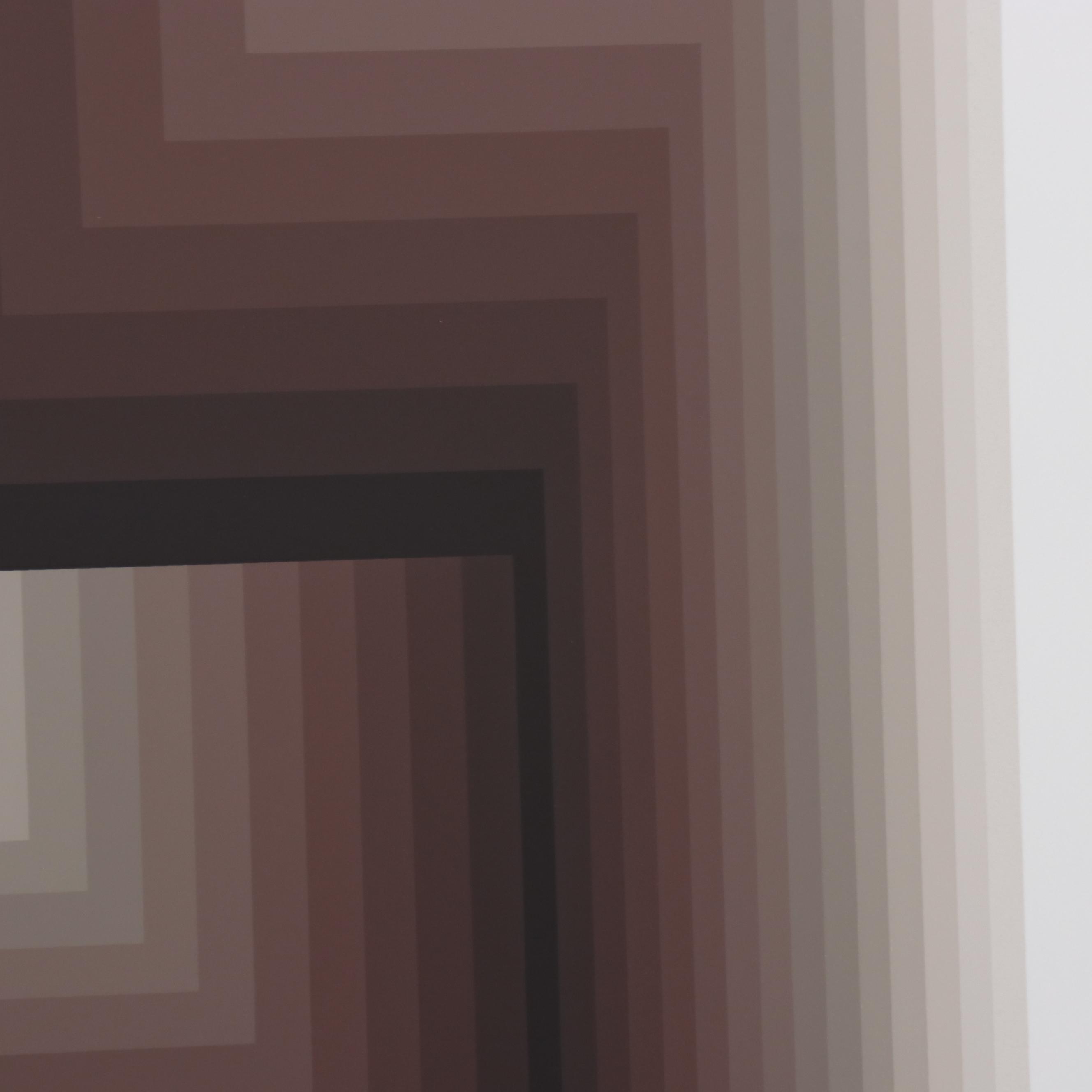 Jurgen Peters Op Art Serigraph "Contraction," 1981